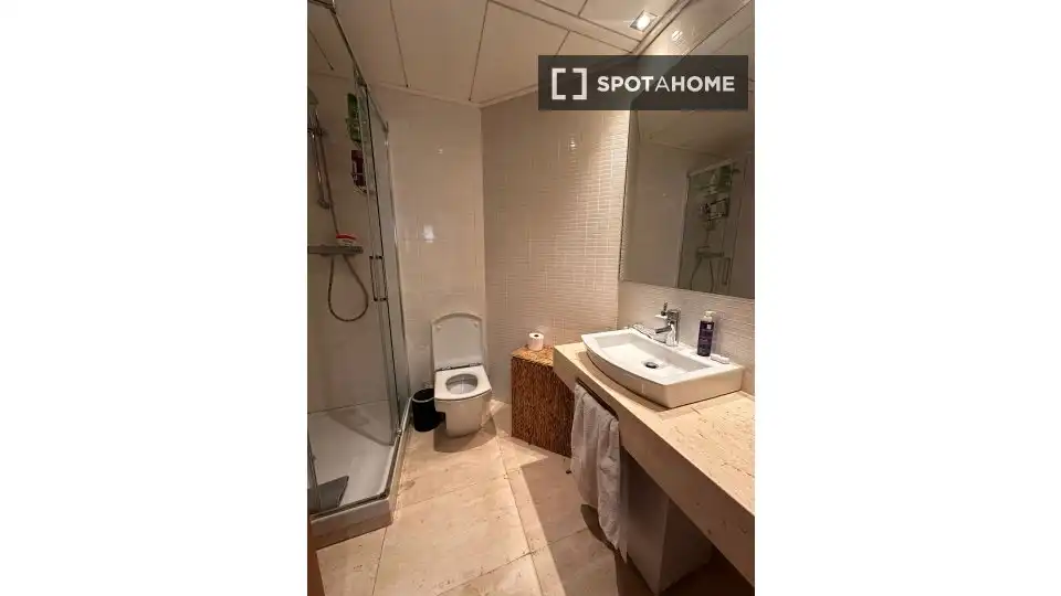Baño de Piso de alquiler en Barcelona con Aire acondicionado, Calefacción y Amueblado