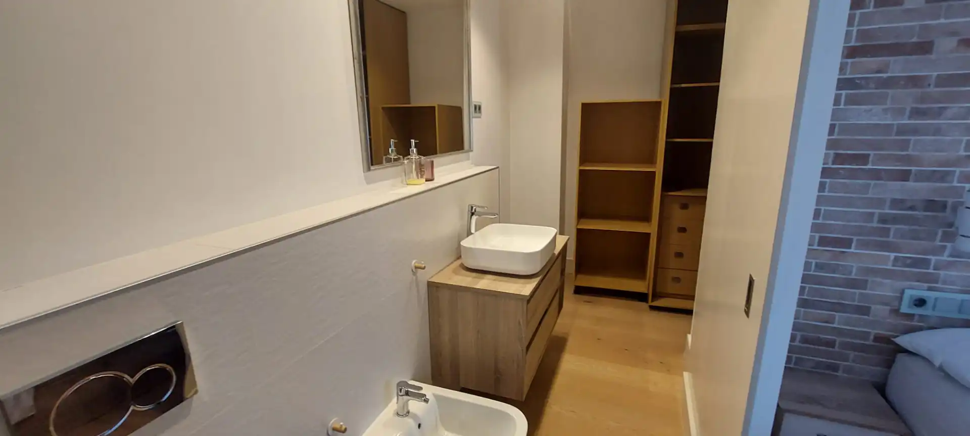 Bany de Apartament de lloguer en Murcia amb Aire condicionat, Calefacció i Moblat
