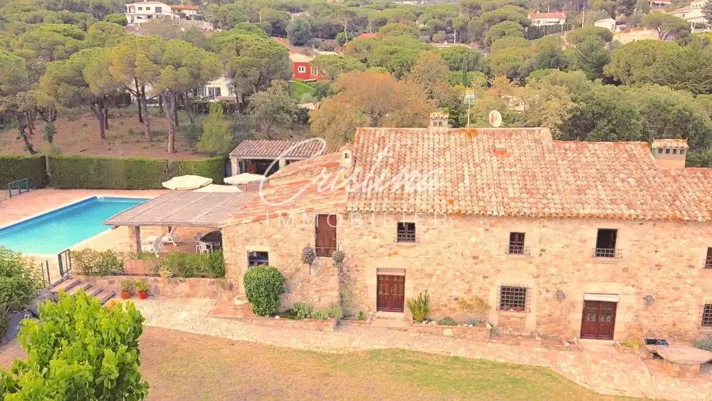 Außenansicht von Country house zum Verkauf in Santa Cristina d'Aro mit Heizung, Privatgarten und Schwimmbad