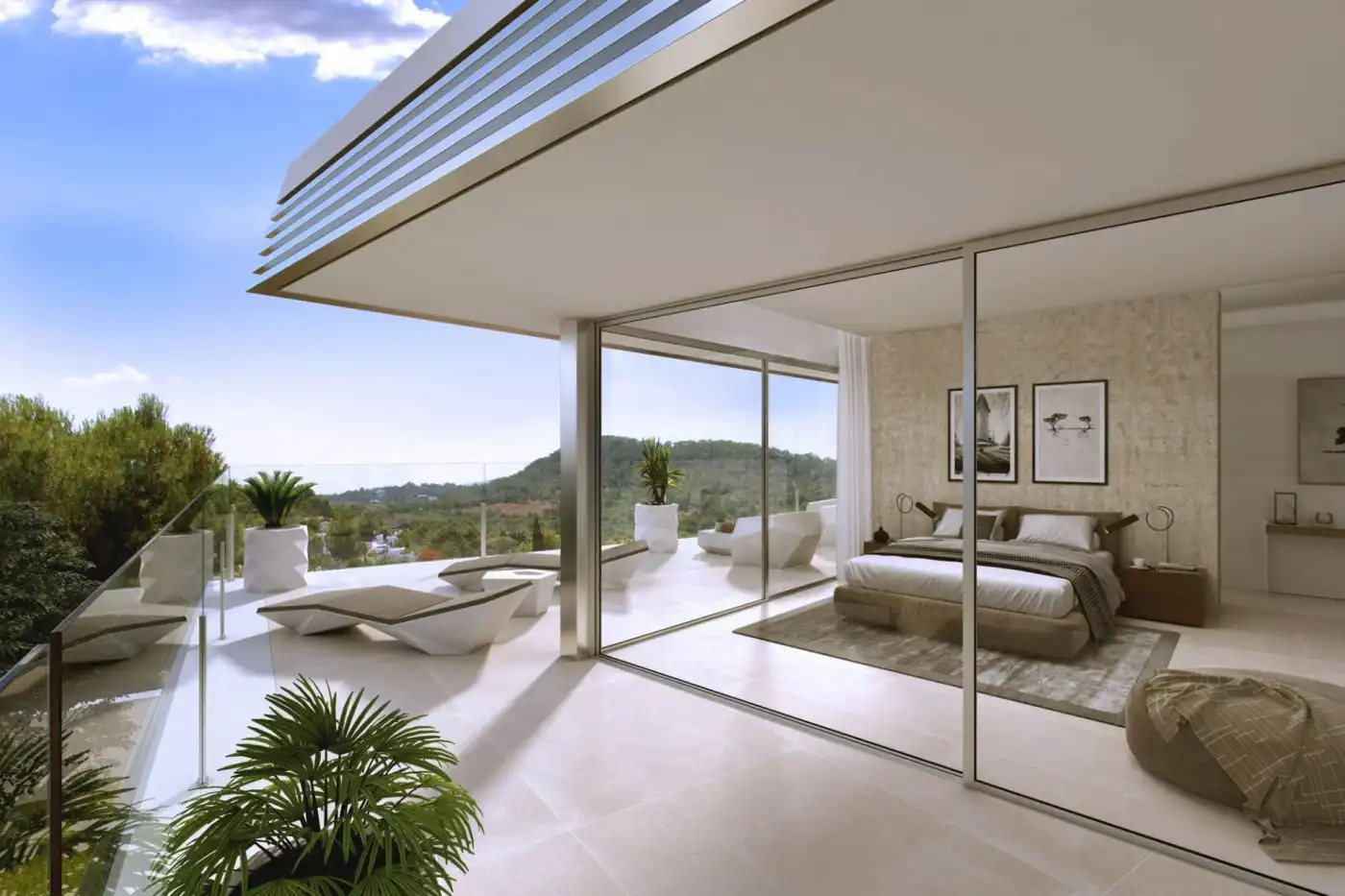 Terraza de Casa adosada en venta en Mijas con Aire acondicionado, Calefacción y Jardín privado