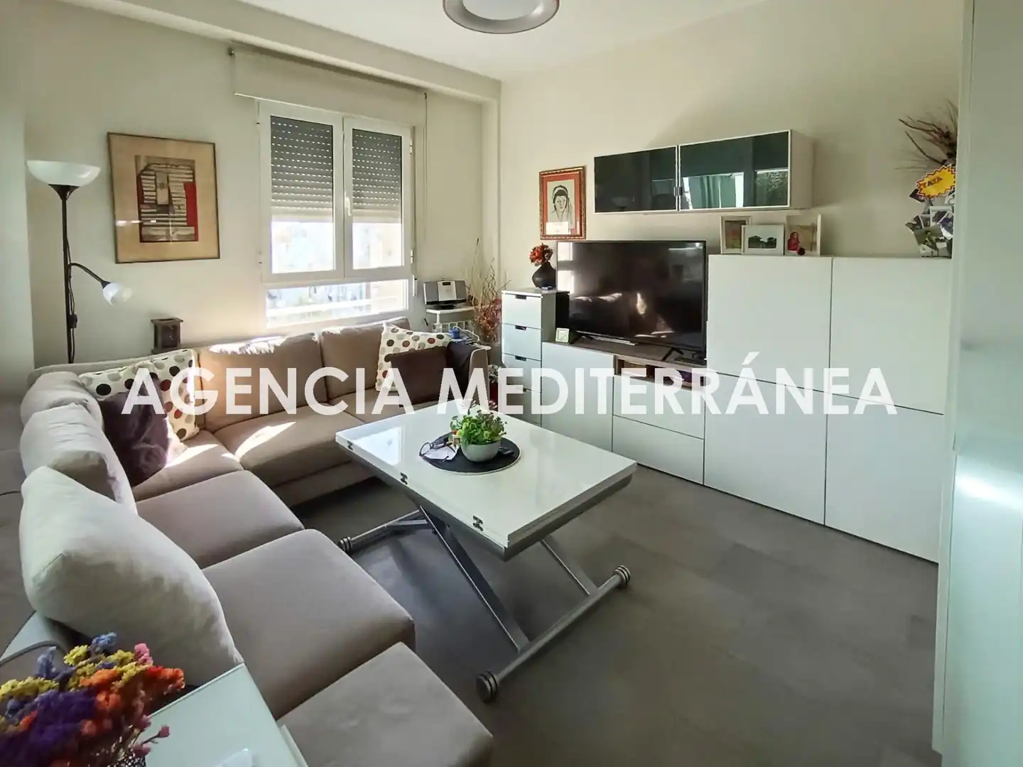 Living room of Attic for sale in Valencia  with Air Conditioner, Heating and Terrace