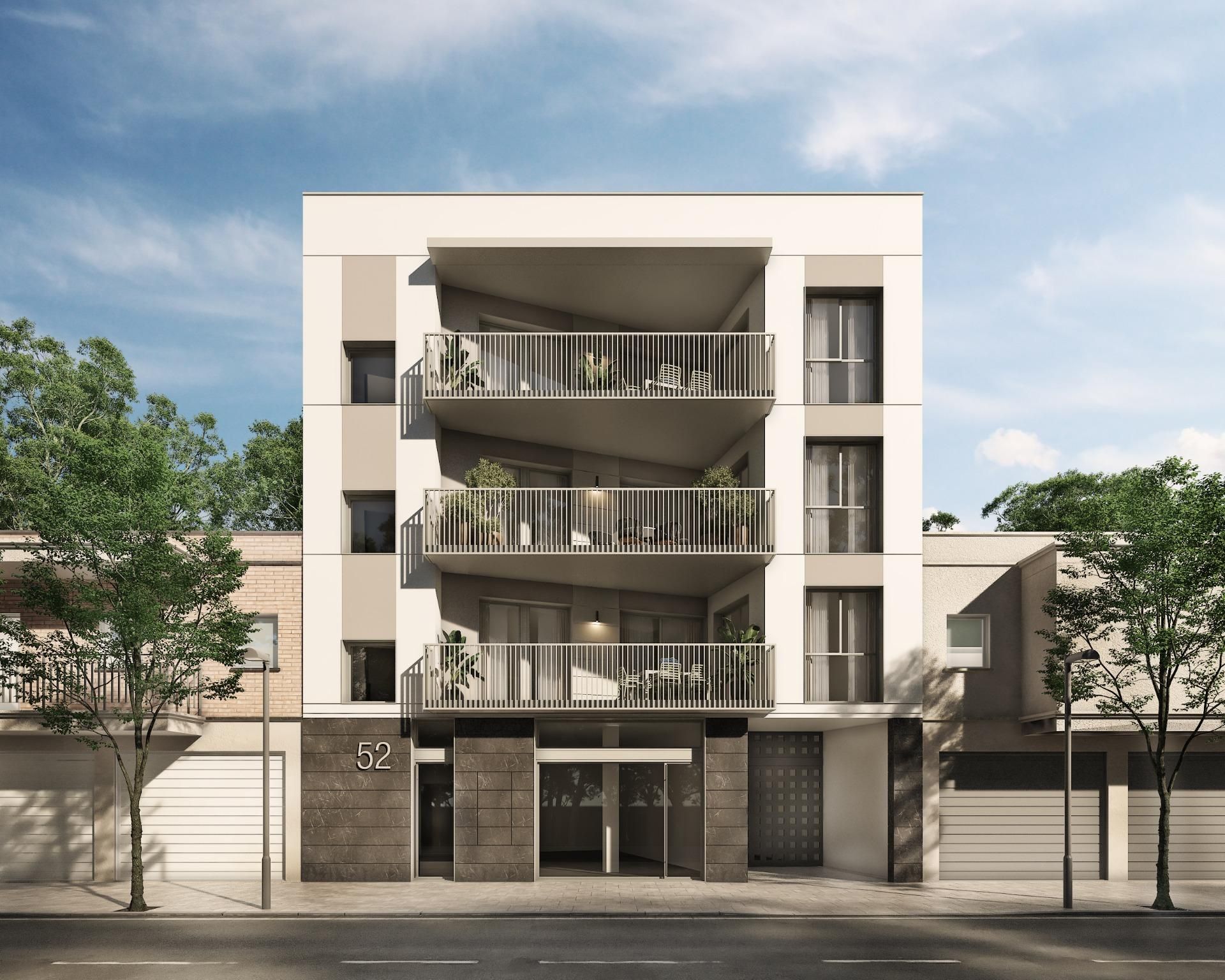 Vista exterior de Pis en venda en Santa Coloma de Gramenet amb Calefacció i Terrassa