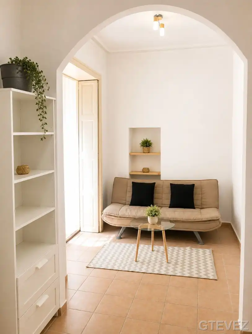 Wohnzimmer von Wohnung zur Miete in  Palma de Mallorca mit Heizung, Möbliert und Balkon
