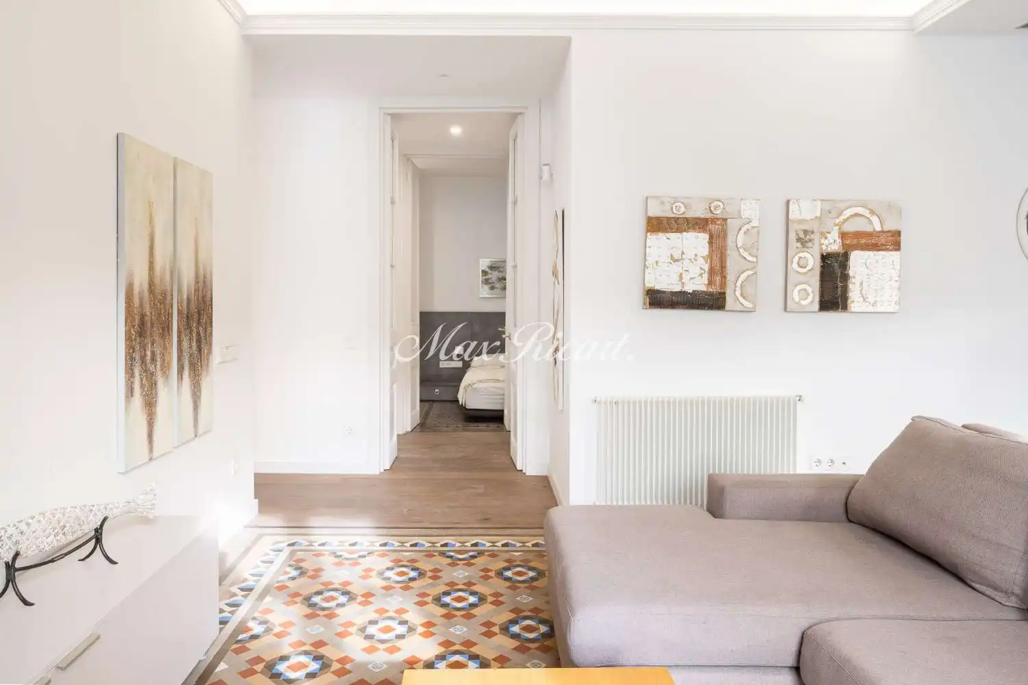 Schlafzimmer von Wohnung zur Miete in Barcelona mit Klimaanlage, Heizung und Terrasse