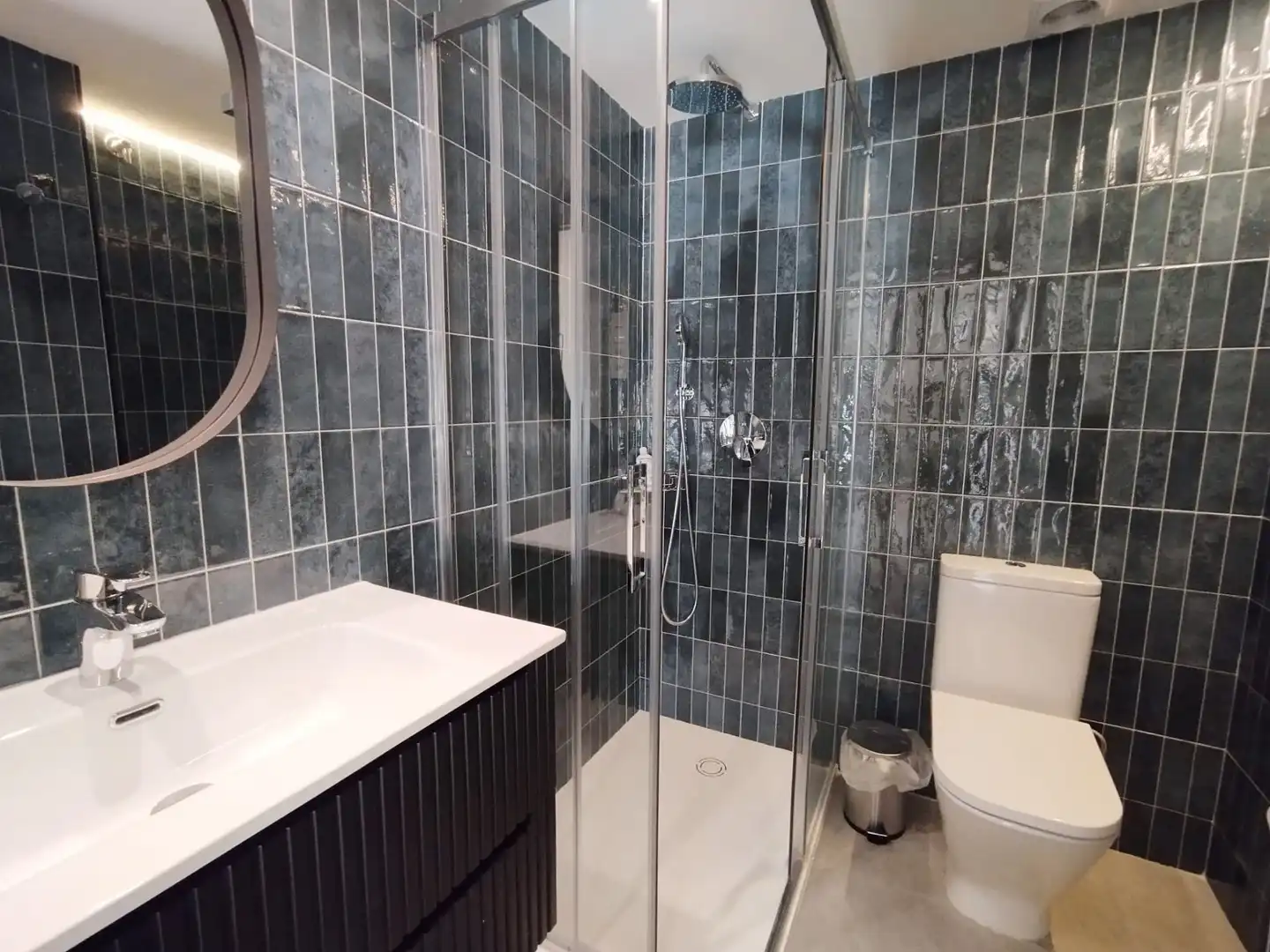 Badezimmer von Wohnung zur Miete in Málaga mit Klimaanlage, Heizung und Terrasse