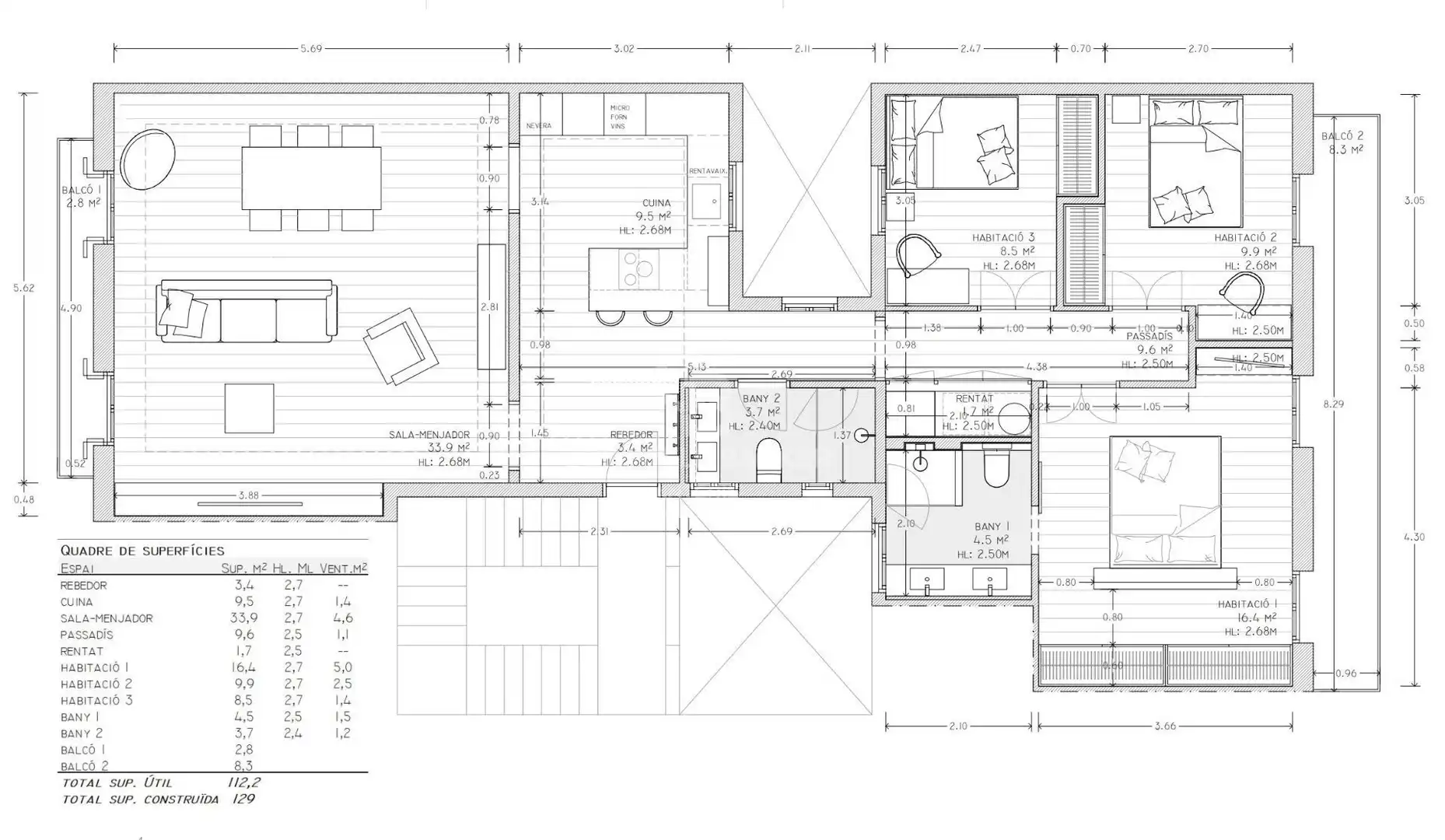 Wohnung zum Verkauf in Dreta de l'Eixample