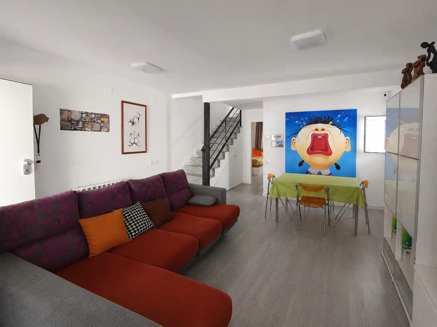 Sala de estar de Casa adosada en venta en Cunit con Aire acondicionado, Calefacción y Parquet