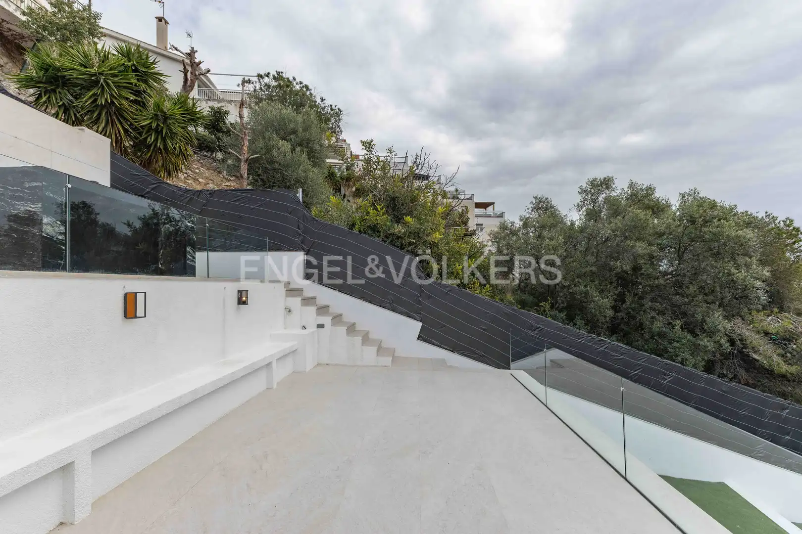 Außenansicht von Haus oder Chalet zur Miete in Sitges mit Klimaanlage, Heizung und Privatgarten