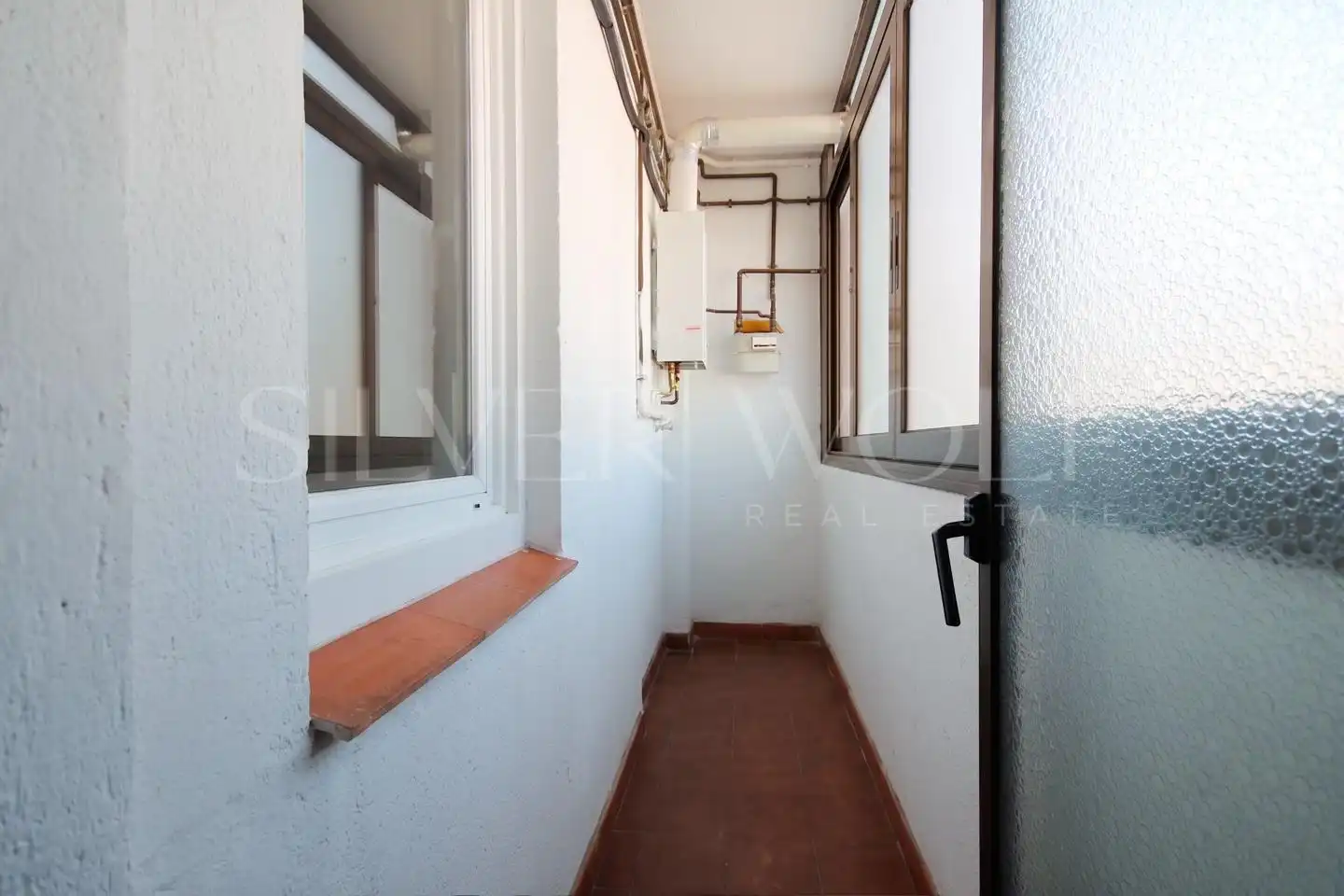 Terrasse von Dachboden zum Verkauf in Vilanova i la Geltrú mit Parkett, Balkon und Alarm