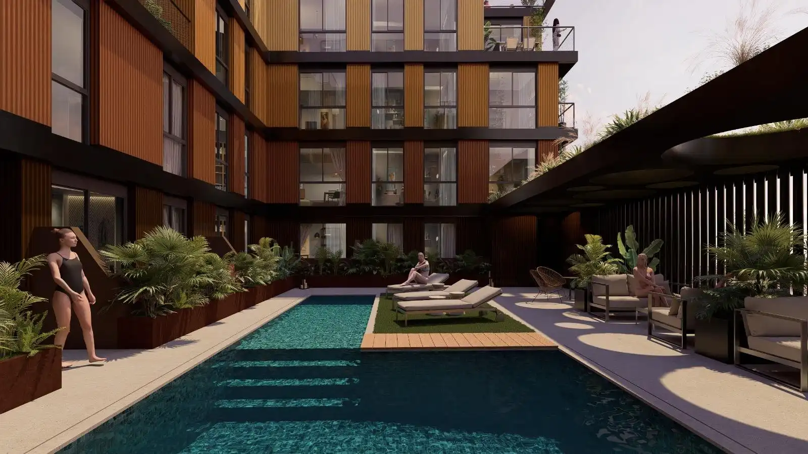 Swimming pool of Flat for sale in Murcia