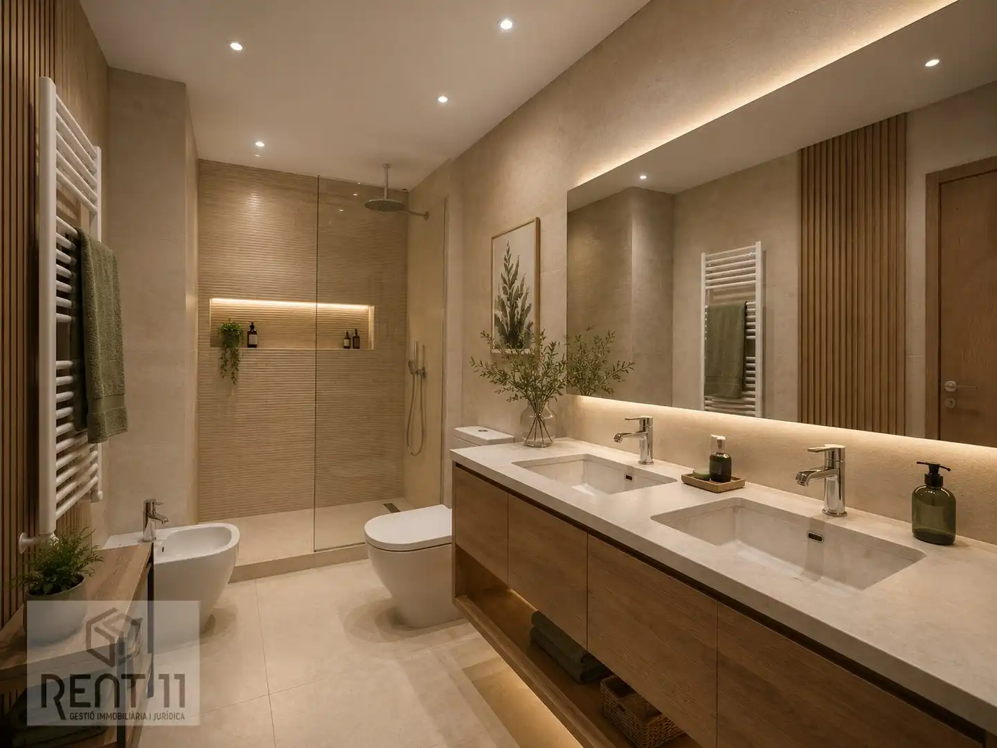 Bathroom of Flat for sale in Girona  with Air Conditioner, Heating and Terrace