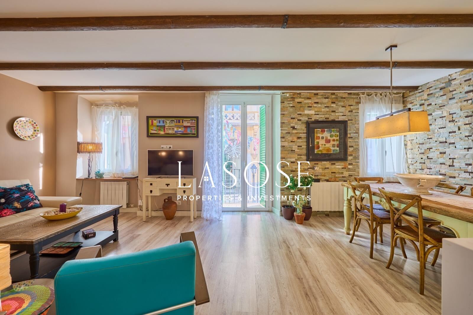 Living room of Apartment to rent in Sitges  with Air Conditioner, Heating and Terrace