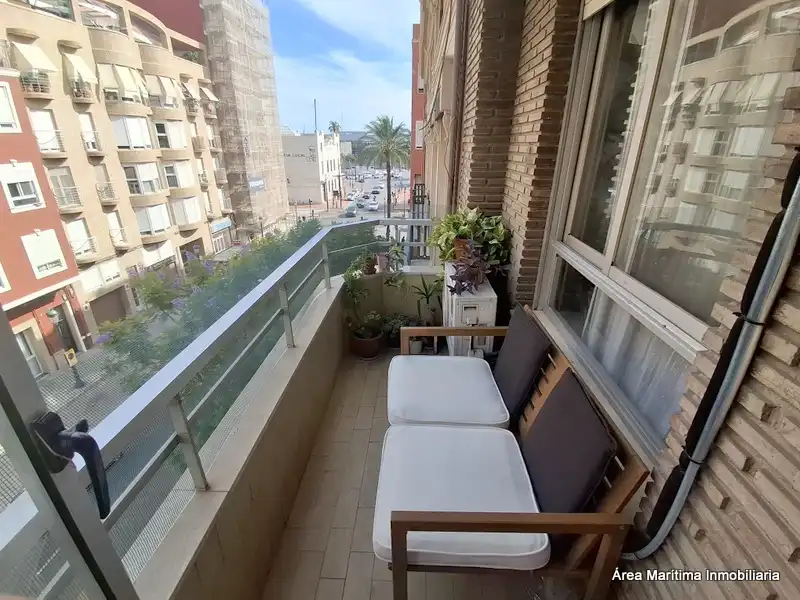Balcony of Flat for rent in Valencia  with Air Conditioner, Heating and Furnished