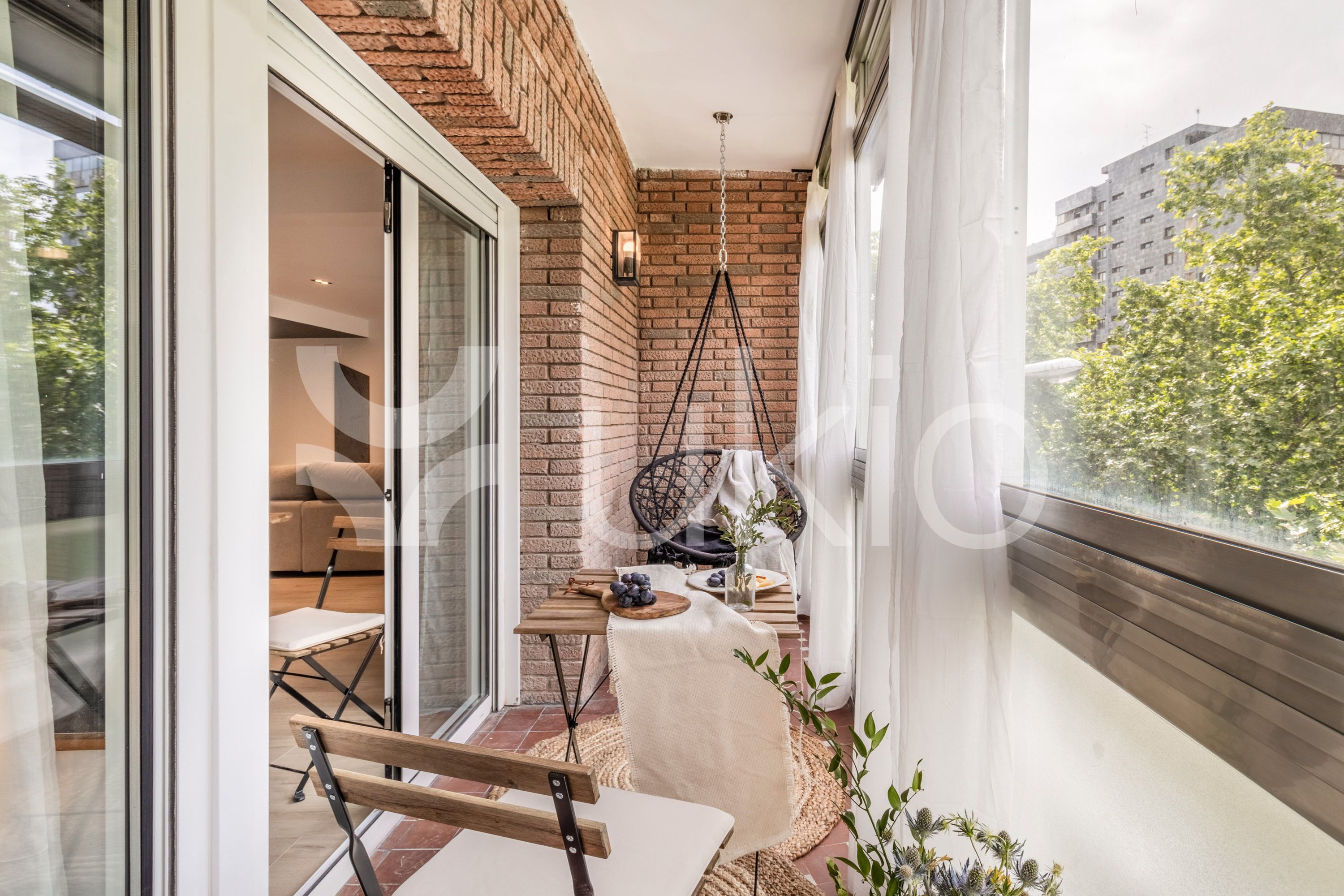 Balcony of Apartment to rent in  Madrid Capital  with Air Conditioner, Heating and Furnished