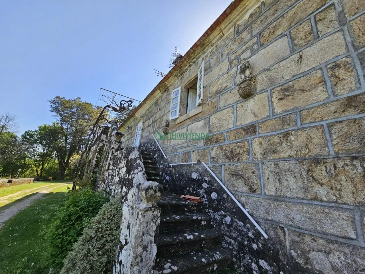 Vista exterior de Finca rústica en venta en A Cañiza   con Calefacción, Jardín privado y Terraza