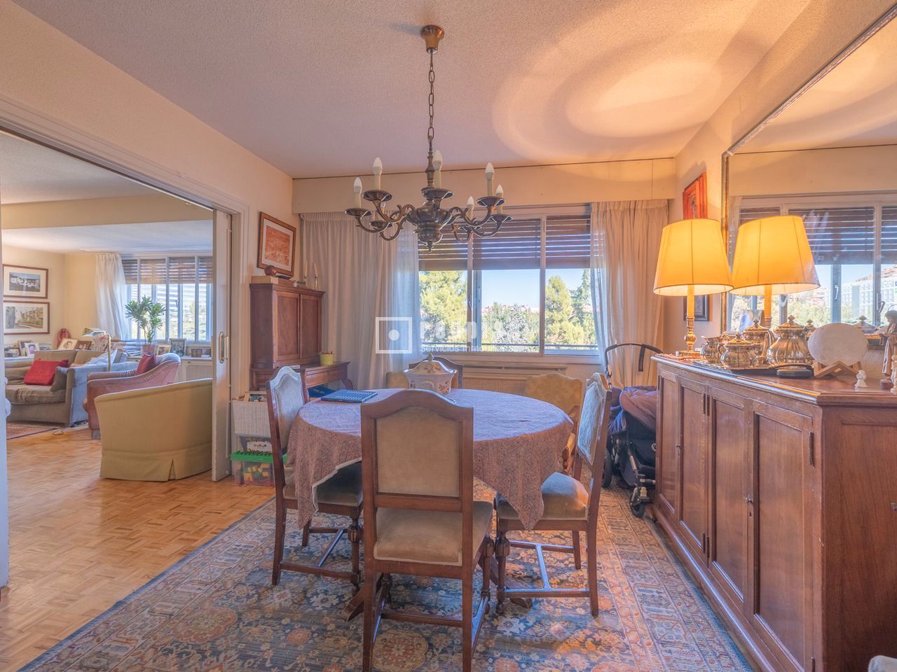 Dining room of Flat for sale in  Madrid Capital  with Air Conditioner, Heating and Terrace