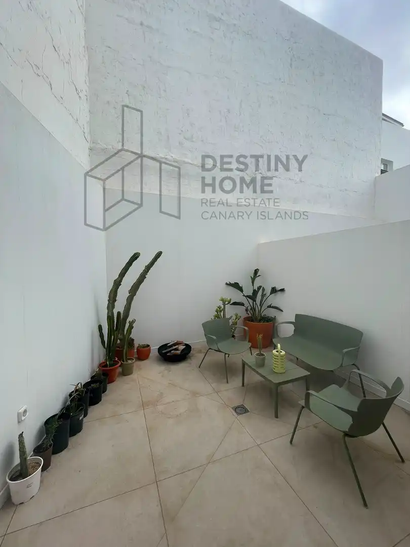 Terrasse von Maisonette zur Miete in La Oliva mit Haustiere erlaubt