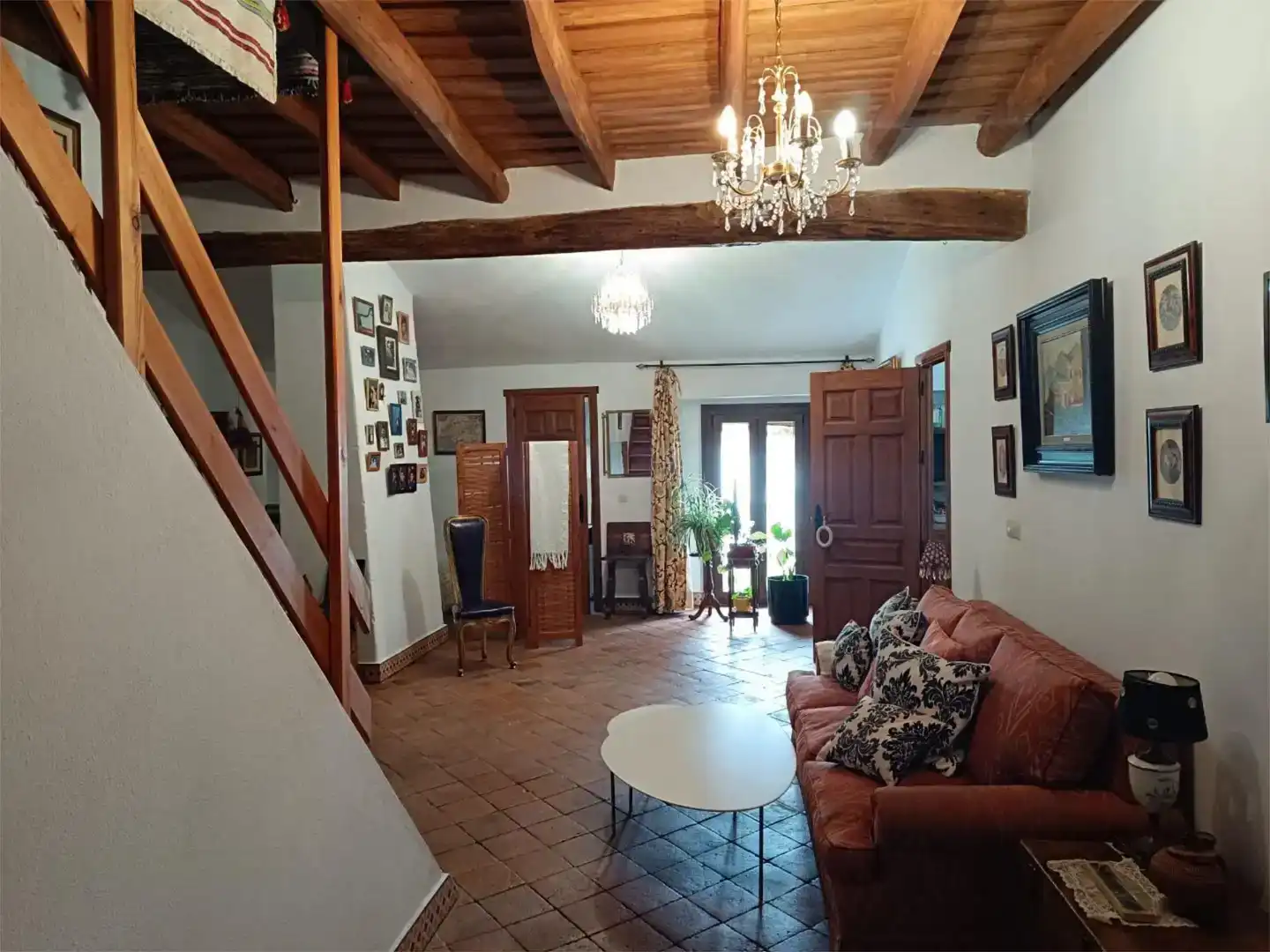 Sala d'estar de Casa adosada en venda en Cortegana amb Jardí privat, Traster i Piscina