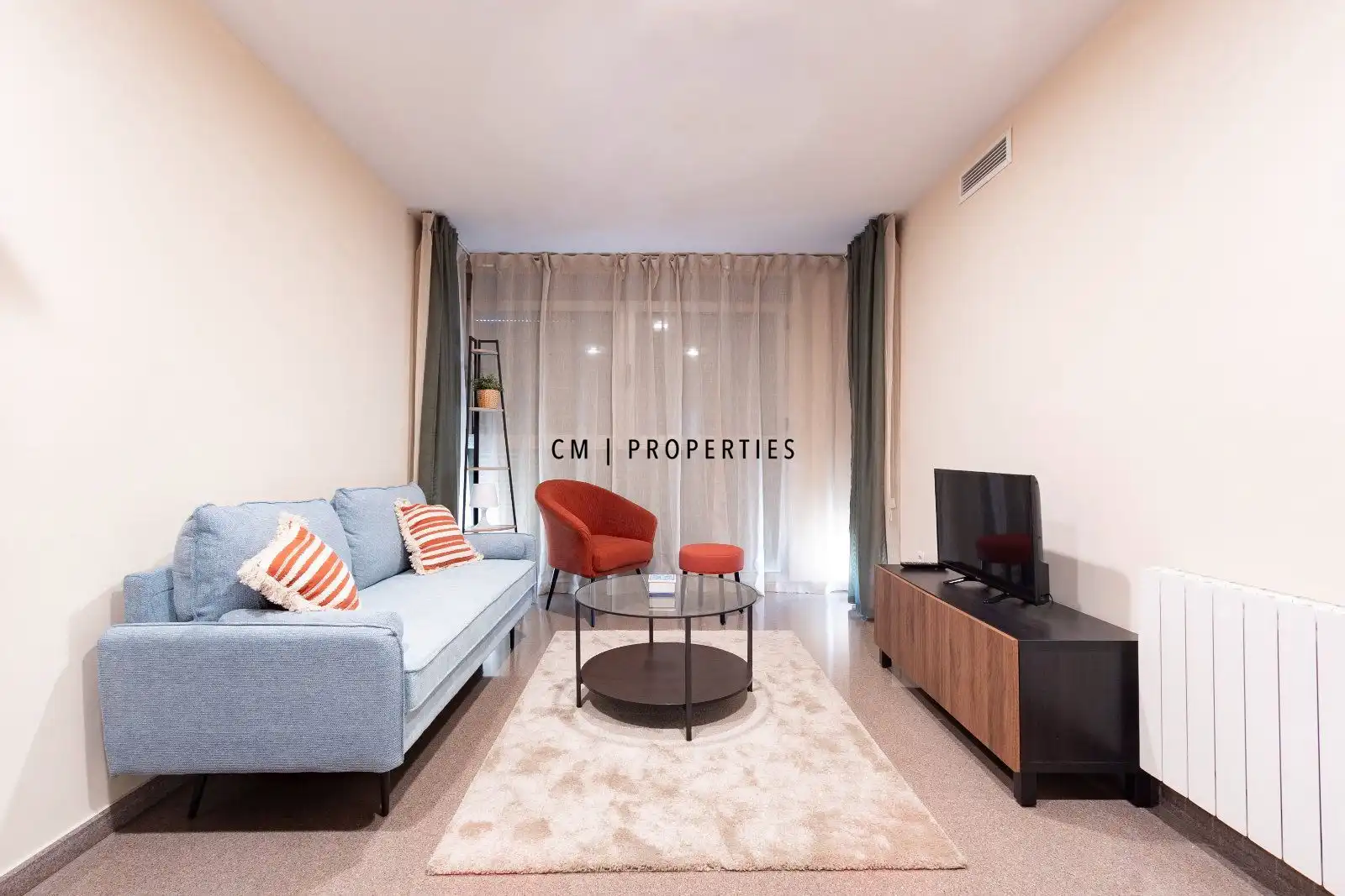 Wohnzimmer von Wohnung zur Miete in Valencia mit Klimaanlage, Heizung und Möbliert