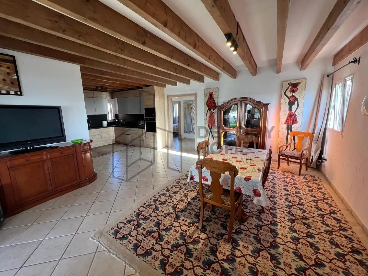Cuina de Casa o xalet en venda en La Oliva amb Aire condicionat, Jardí privat i Terrassa