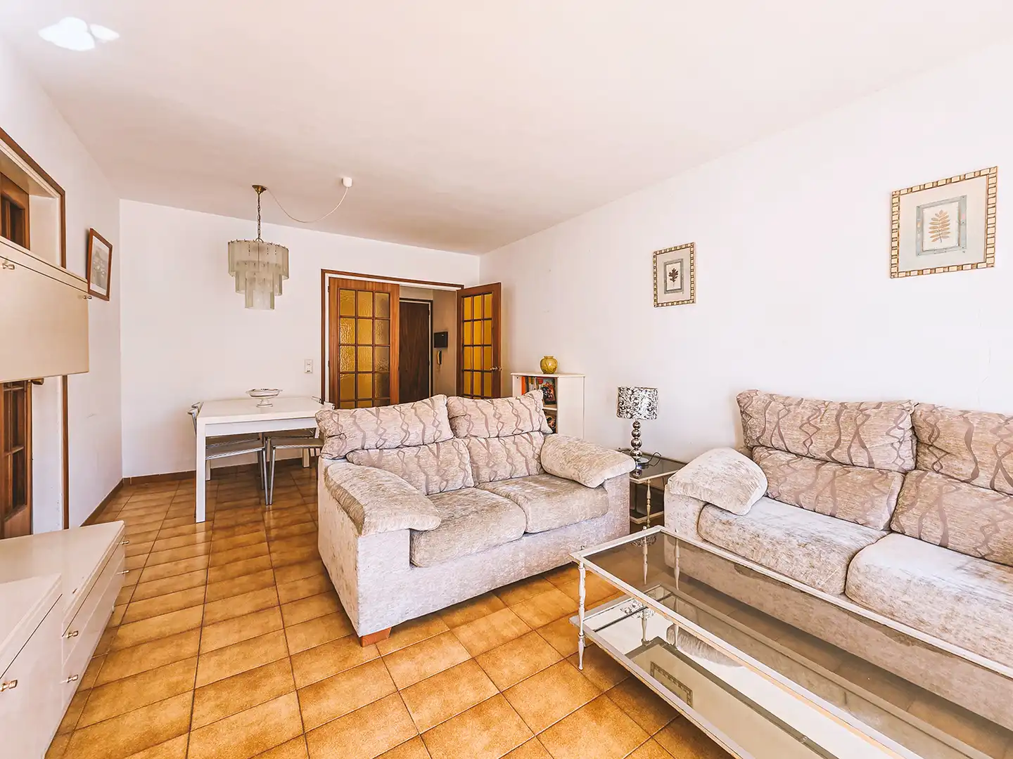 Sala de estar de Piso de alquiler en Sant Pol de Mar con Aire acondicionado, Calefacción y Amueblado