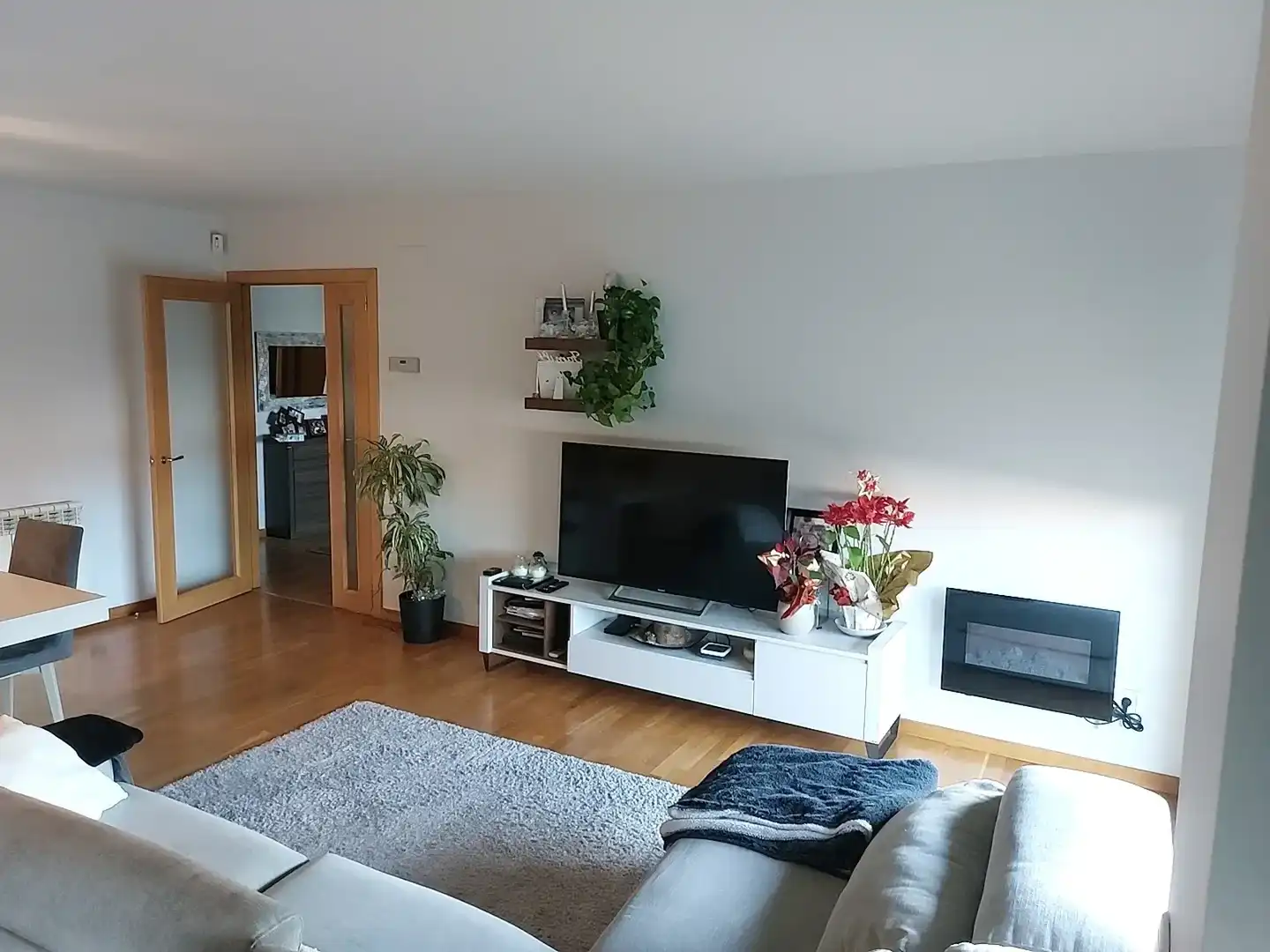 Sala d'estar de Pis de lloguer en Girona amb Aire condicionat, Calefacció i Jardí privat