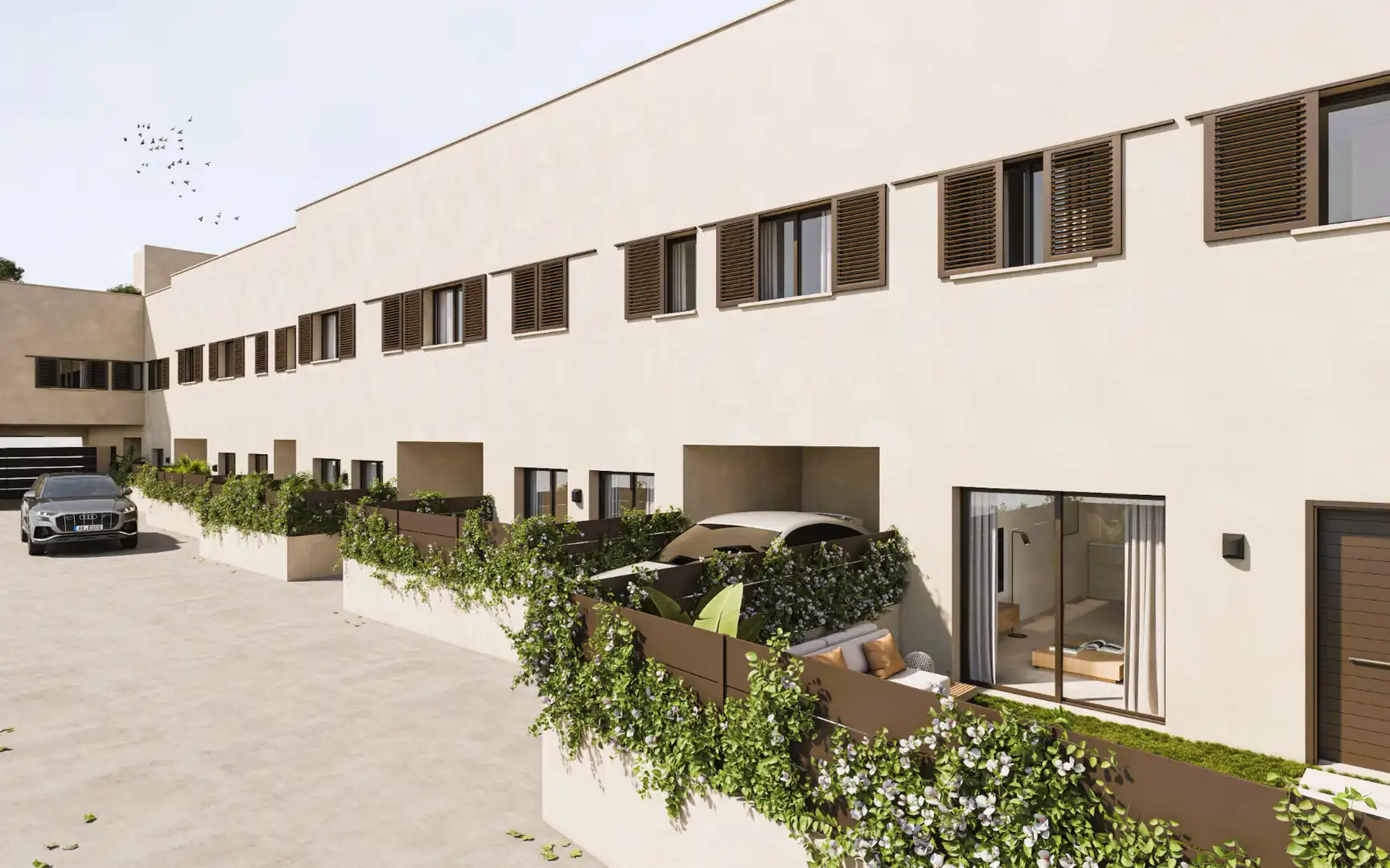 Vista exterior de Casa adosada en venta en Sencelles con Aire acondicionado, Jardín privado y Parquet