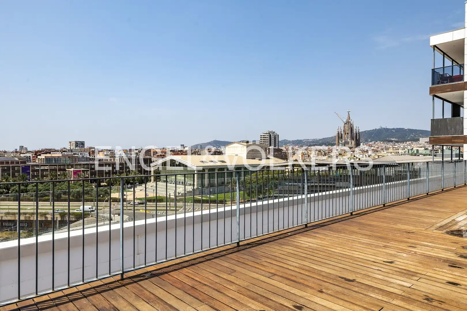 Terraza de Piso de alquiler en Barcelona con Aire acondicionado, Calefacción y Parquet