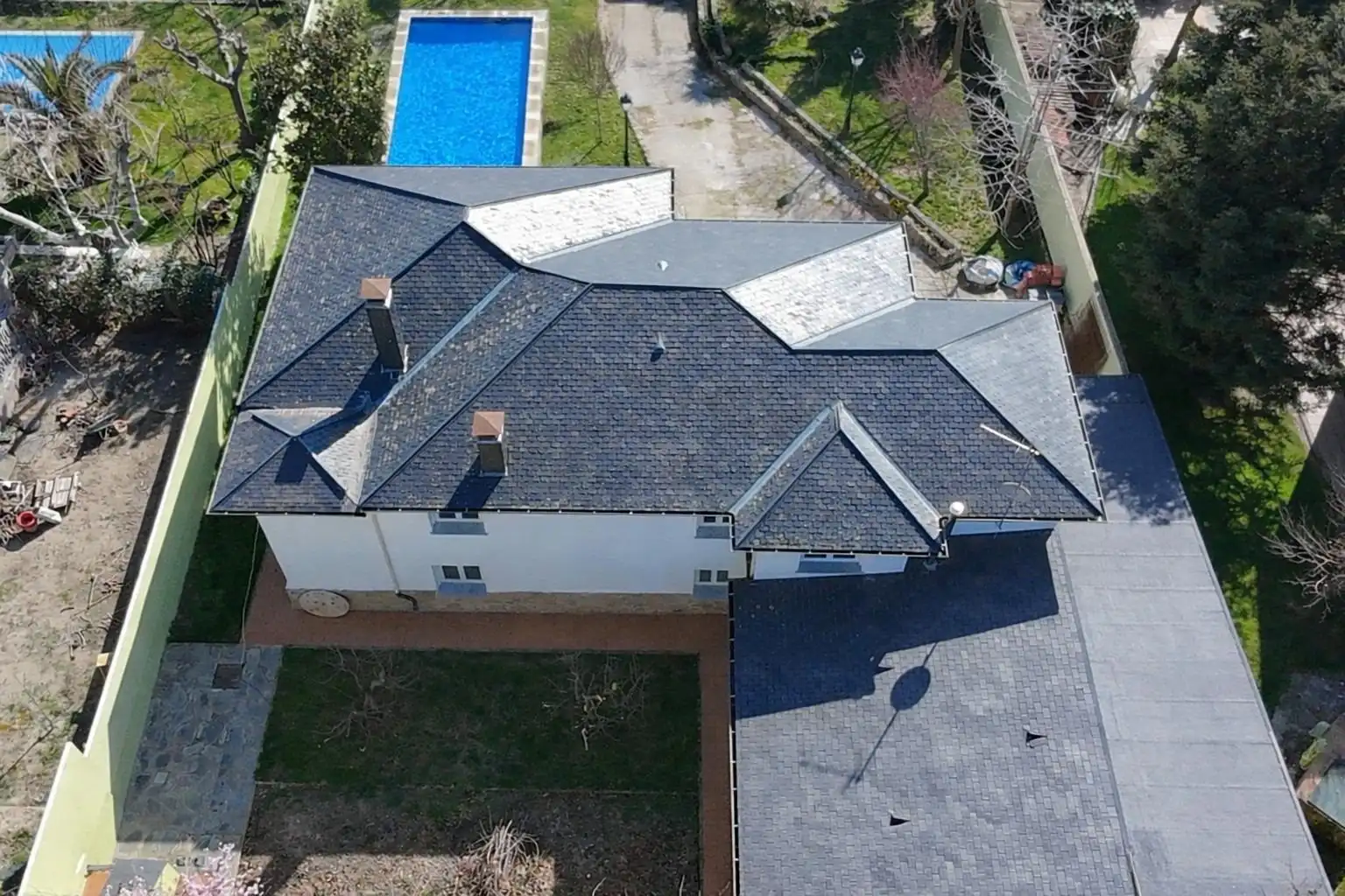 Vista exterior de Casa o chalet en venta en Galapagar con Calefacción y Piscina