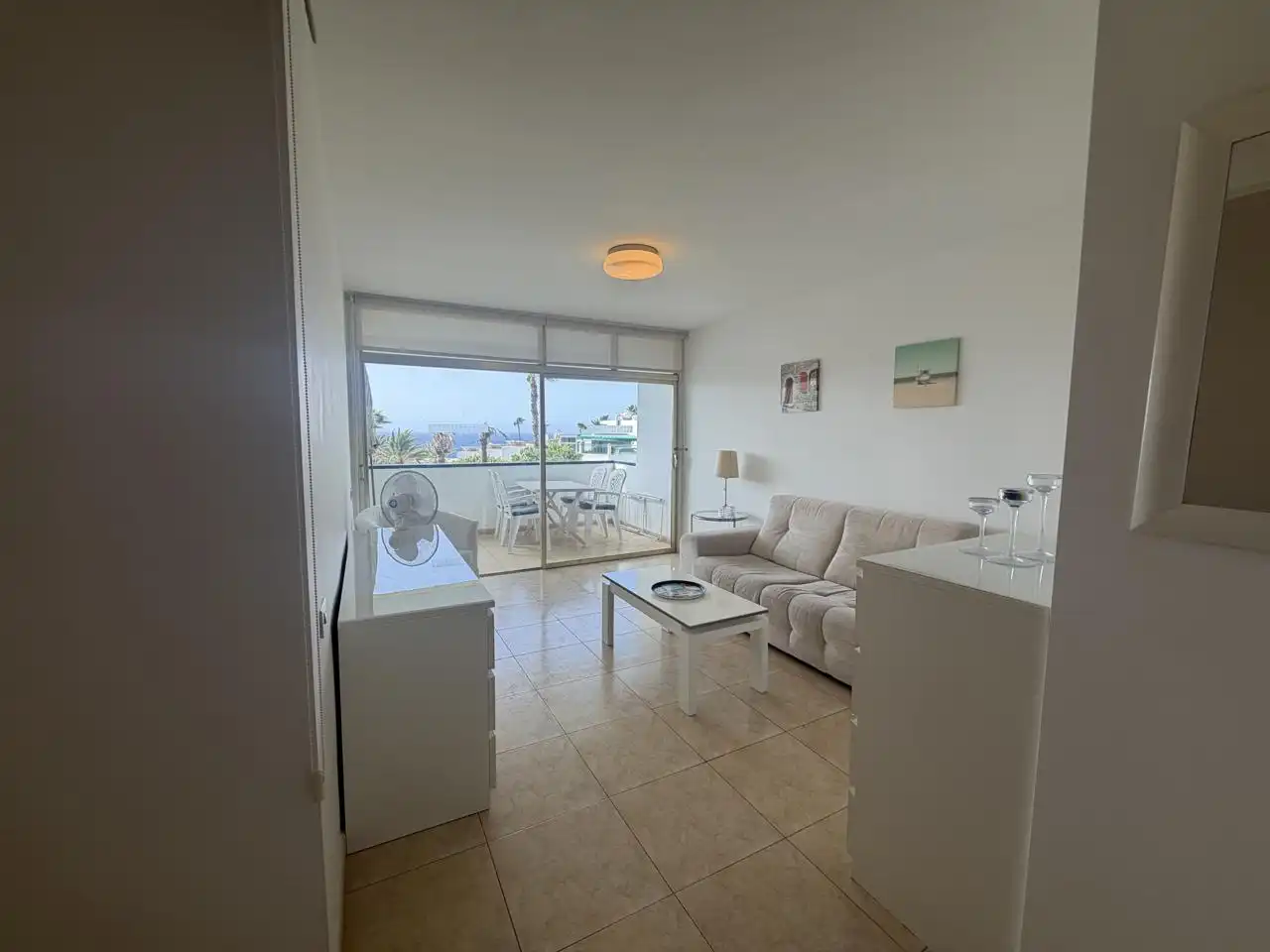 Wohnzimmer von Wohnung zur Miete in San Bartolomé de Tirajana mit Terrasse, Möbliert und Gemeinschaftspool