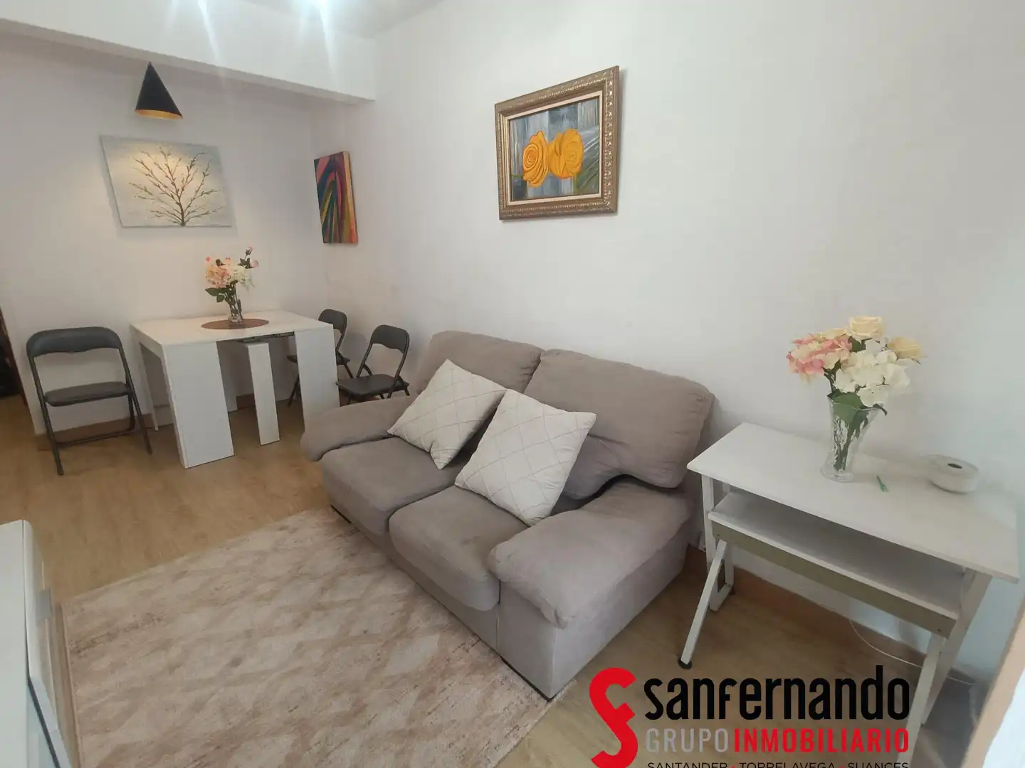 Living room of Flat for rent in Santander  with Heating, Furnished and Balcony