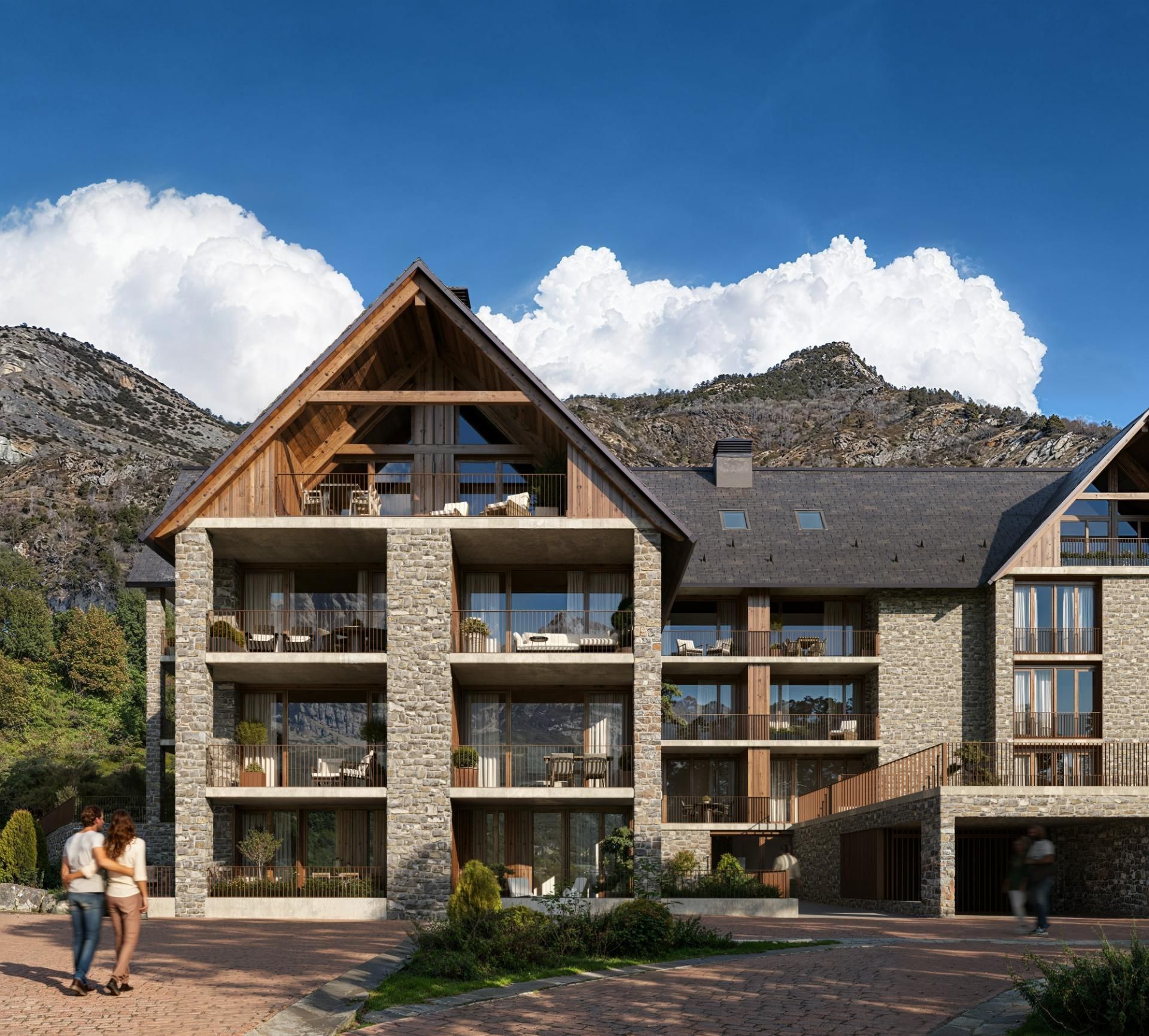 Vista exterior de Piso en venta en Panticosa con Calefacción, Jardín privado y Terraza