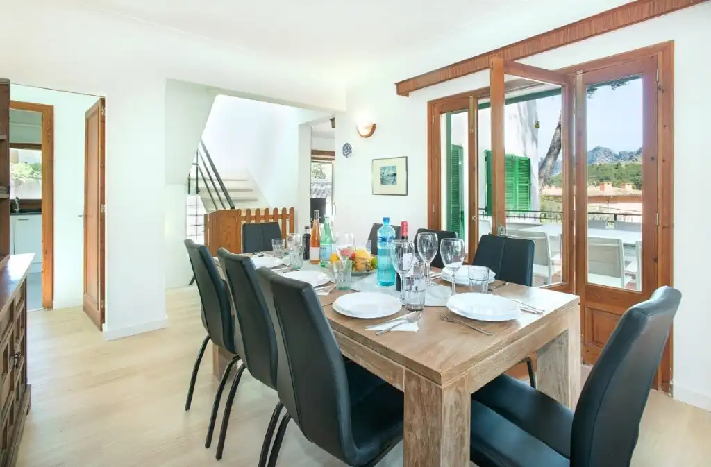Dining room of Houses for sale in Pollença  with Air Conditioner, Terrace and Swimming Pool