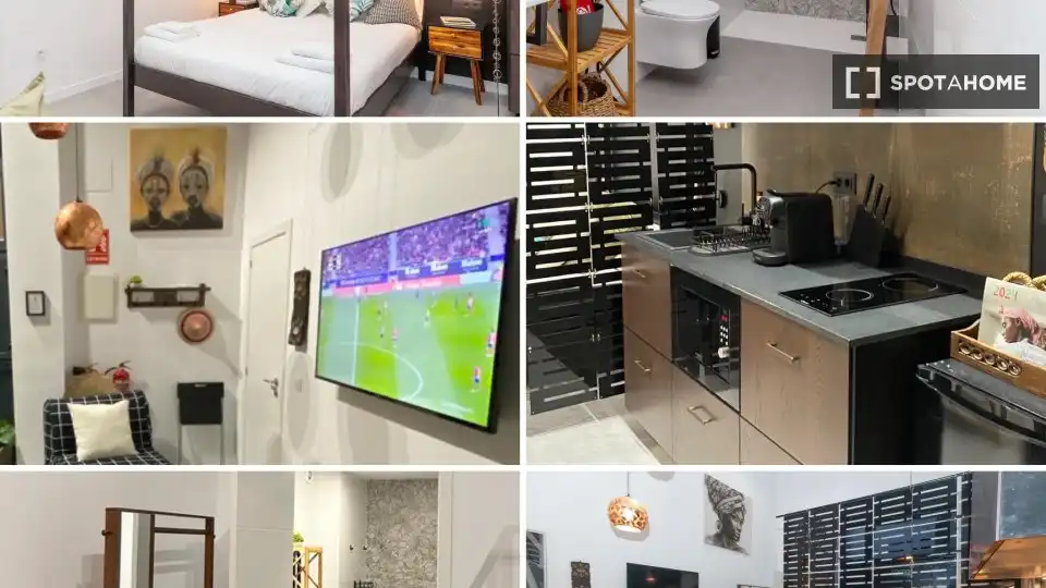 Bedroom of Apartments for share in Valencia  with Air Conditioner, Terrace and Furnished