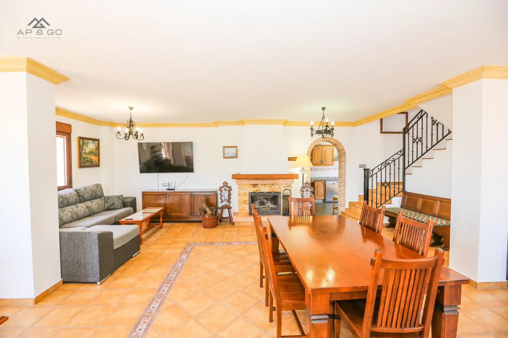 Sala d'estar de Finca rústica de lloguer en Almuñécar amb Aire condicionat, Calefacció i Jardí privat