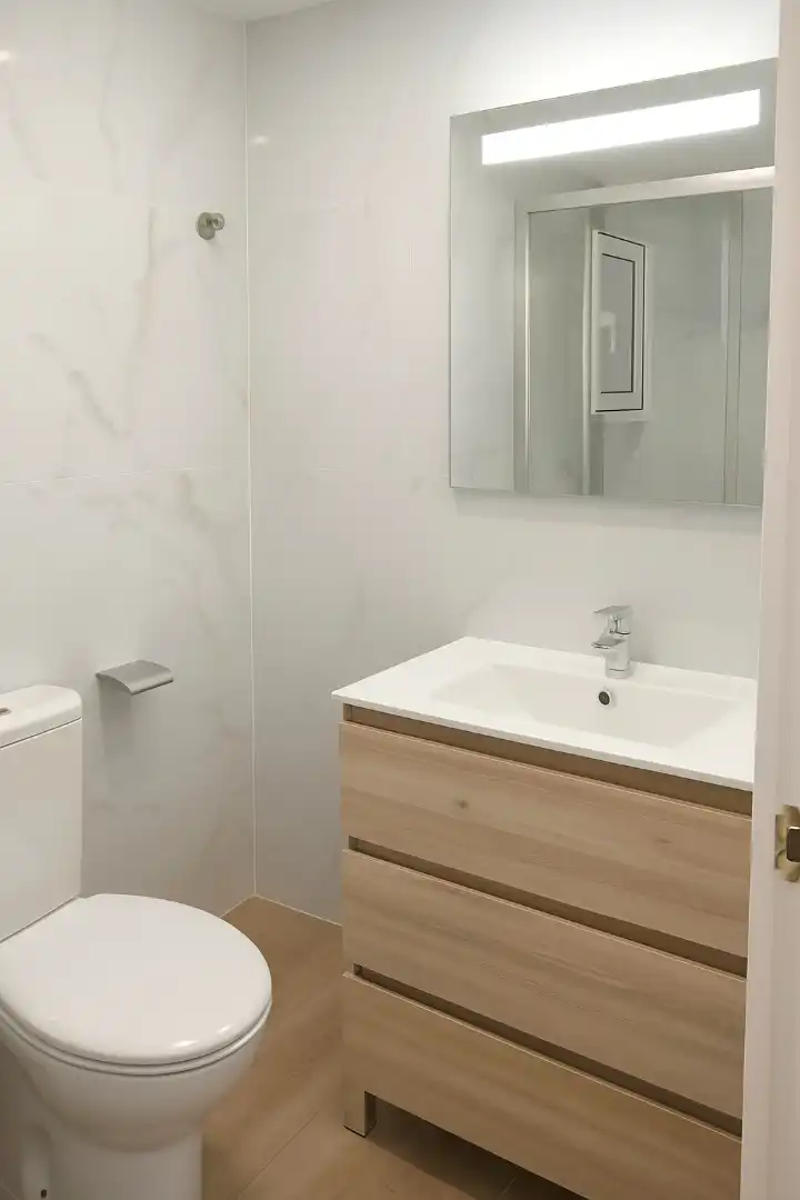 Bany de Apartament de lloguer en Peñíscola / Peníscola amb Aire condicionat, Calefacció i Terrassa