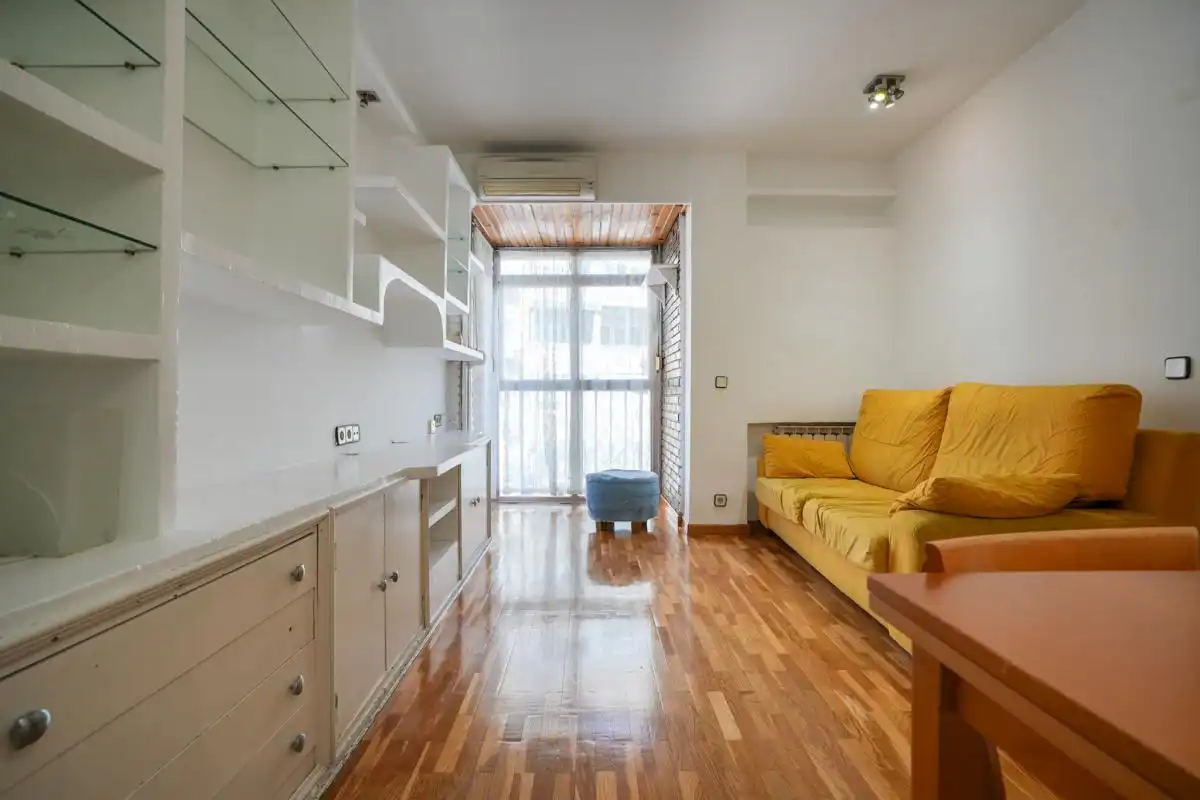Living room of Flat for sale in  Madrid Capital  with Air Conditioner, Heating and Private garden
