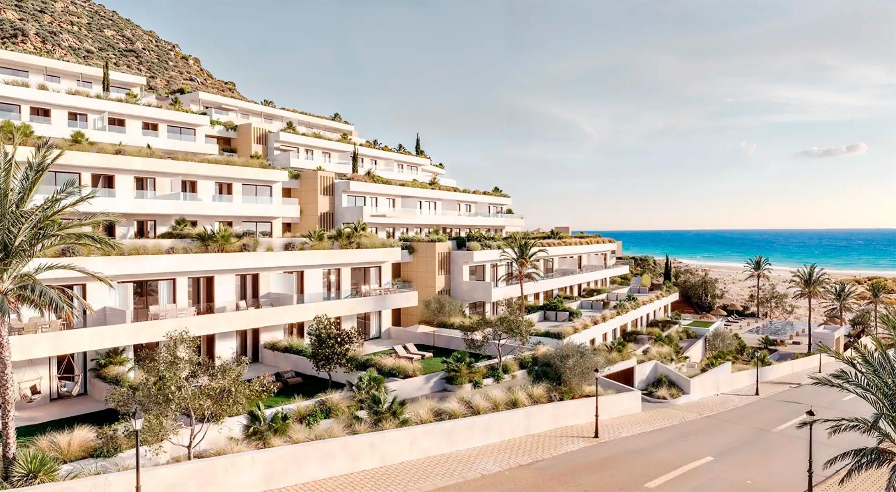 Vista exterior de Apartament en venda en Mojácar amb Terrassa, Traster i Piscina comunitària