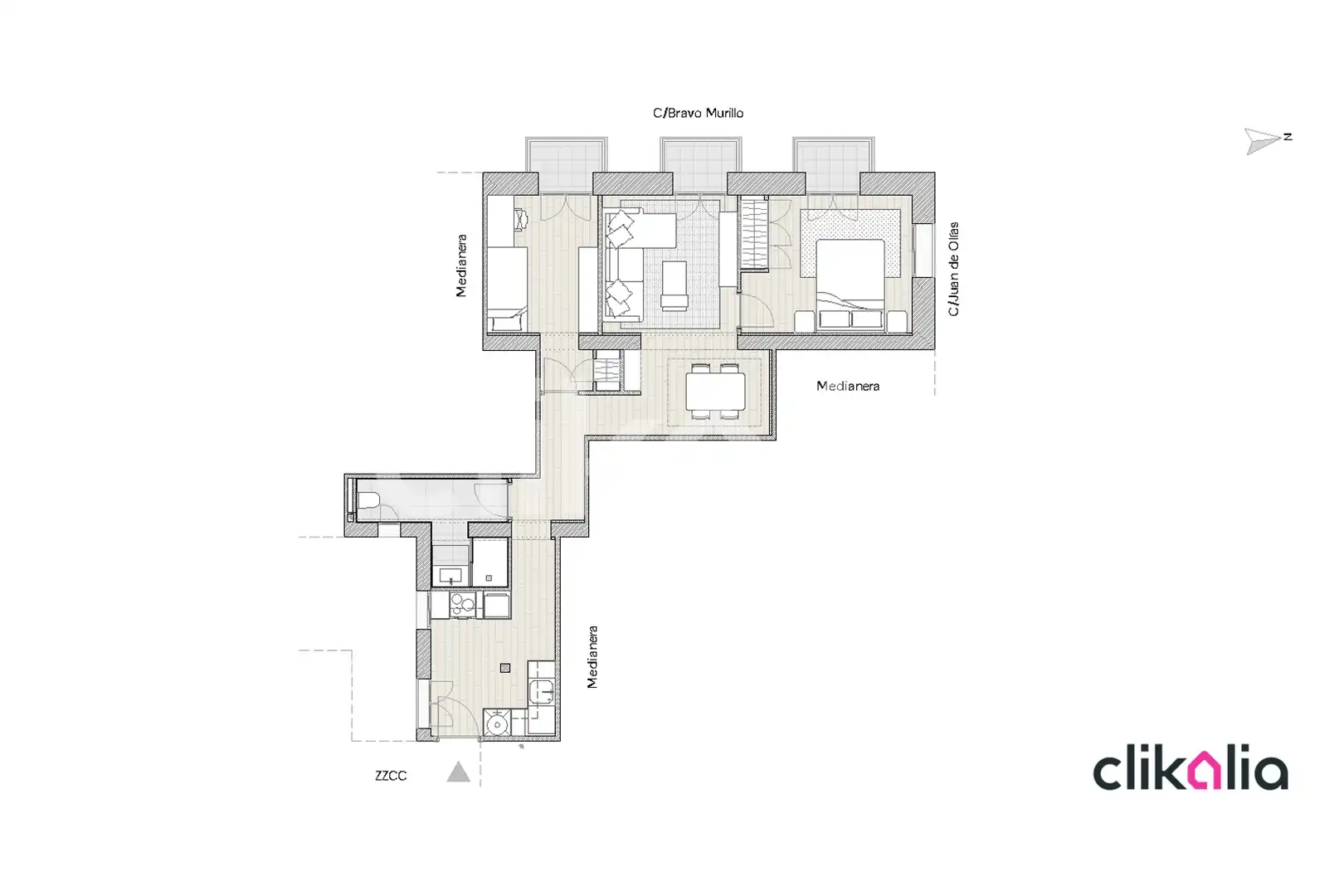 Wohnung zum Verkauf in Madrid mit Klimaanlage, Heizung und Terrasse
