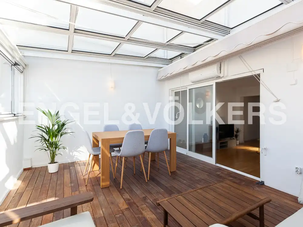 Terrace of Attic for rent in Valencia  with Air Conditioner, Heating and Parquet flooring