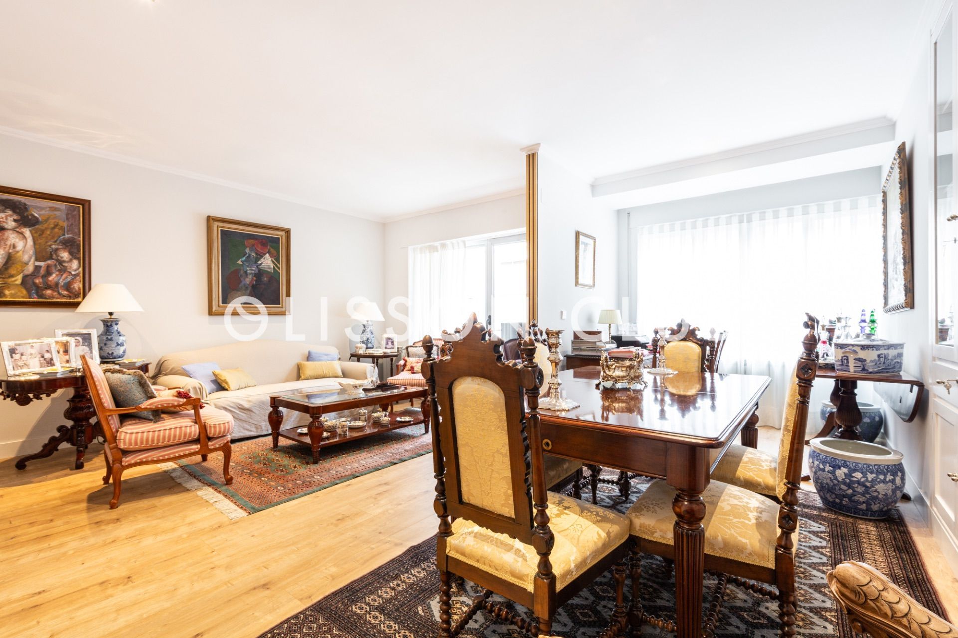 Dining room of Flat for sale in  Madrid Capital  with Air Conditioner, Heating and Terrace