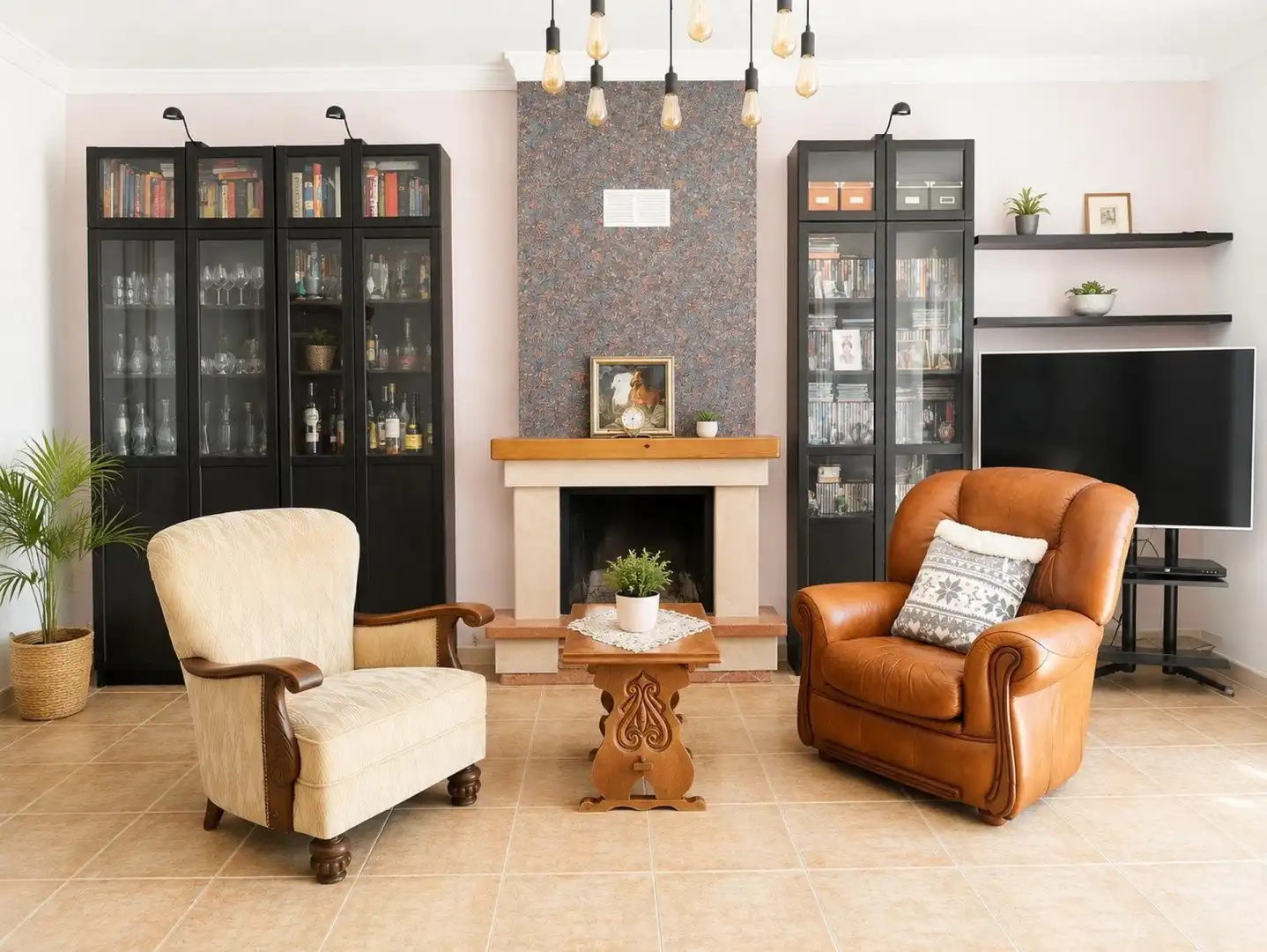 Sala de estar de Casa o chalet en venta en Mojácar con Aire acondicionado, Calefacción y Terraza