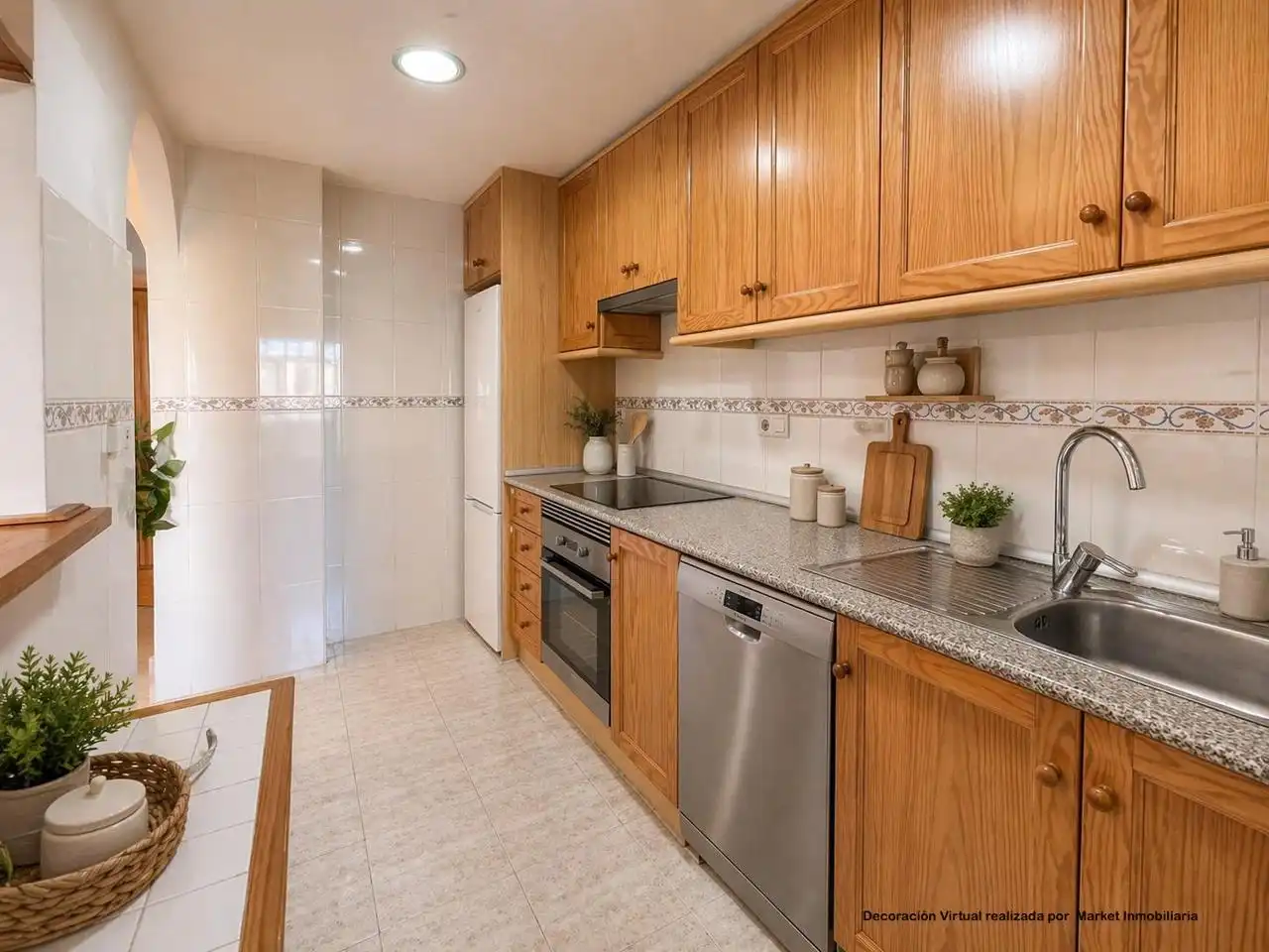 Cocina de Casa adosada en venta en Santa Pola con Jardín privado, Terraza y Piscina