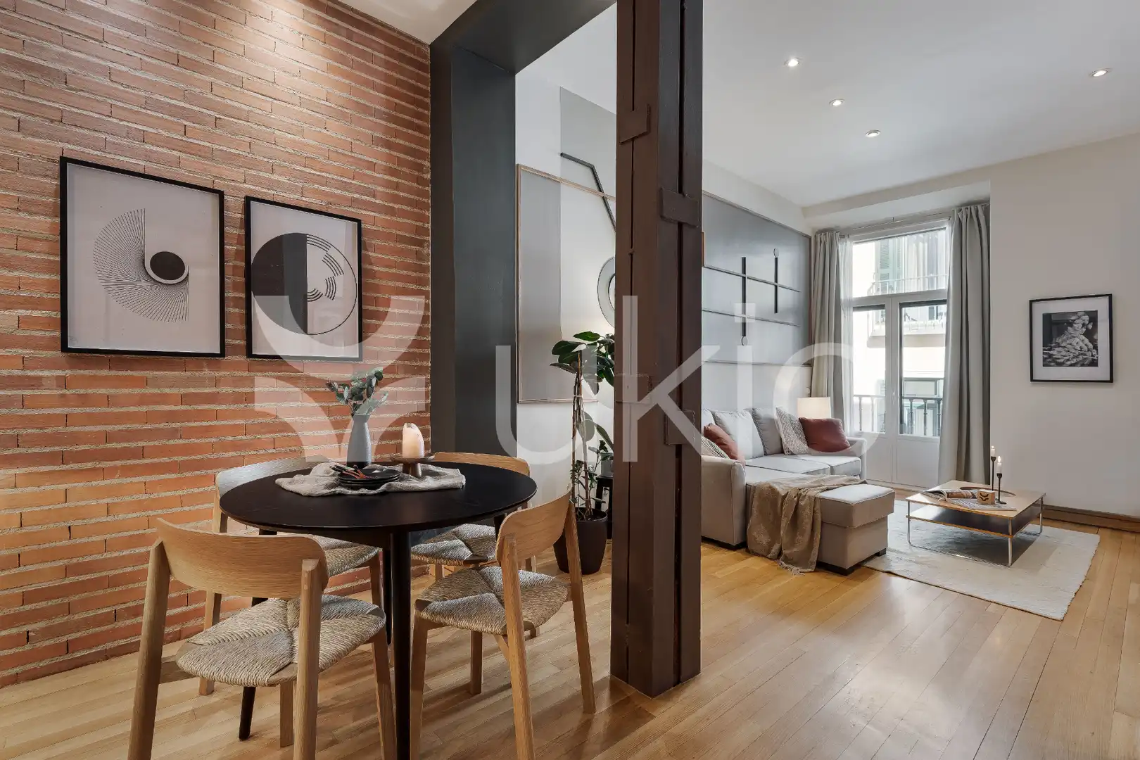 Living room of Apartments for rent in Madrid  with Air Conditioner, Heating and Furnished