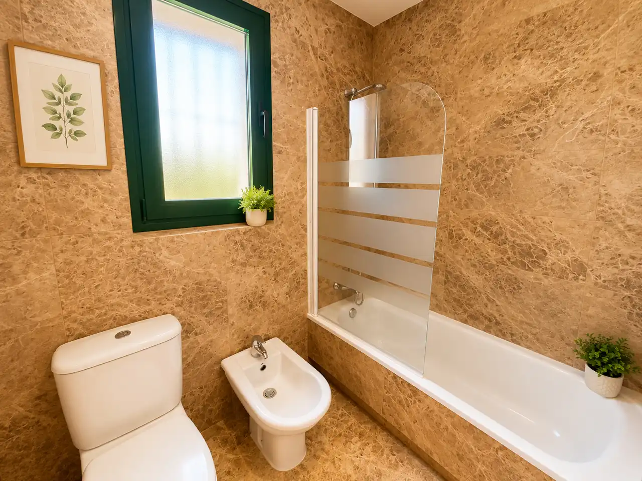 Badezimmer von Wohnung zur Miete in Marbella mit Klimaanlage, Heizung und Terrasse