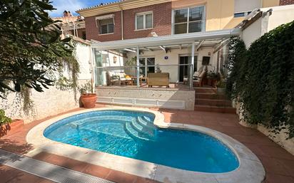 Swimming pool of Single-family semi-detached for sale in Málaga Capital  with Air Conditioner, Heating and Private garden