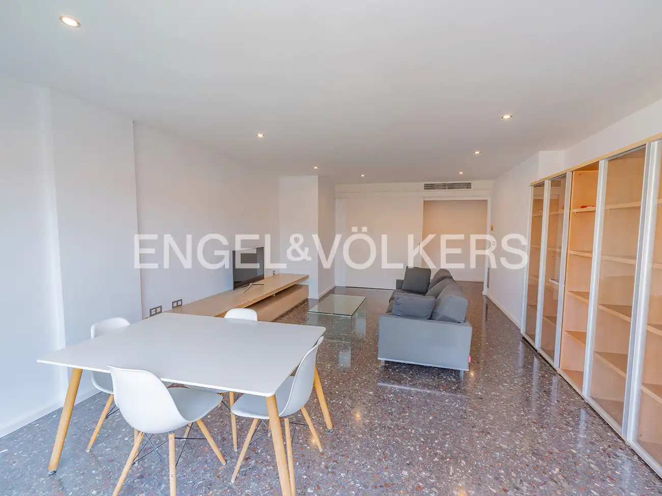 Wohnzimmer von Wohnung zur Miete in Alicante / Alacant mit Klimaanlage, Heizung und Terrasse