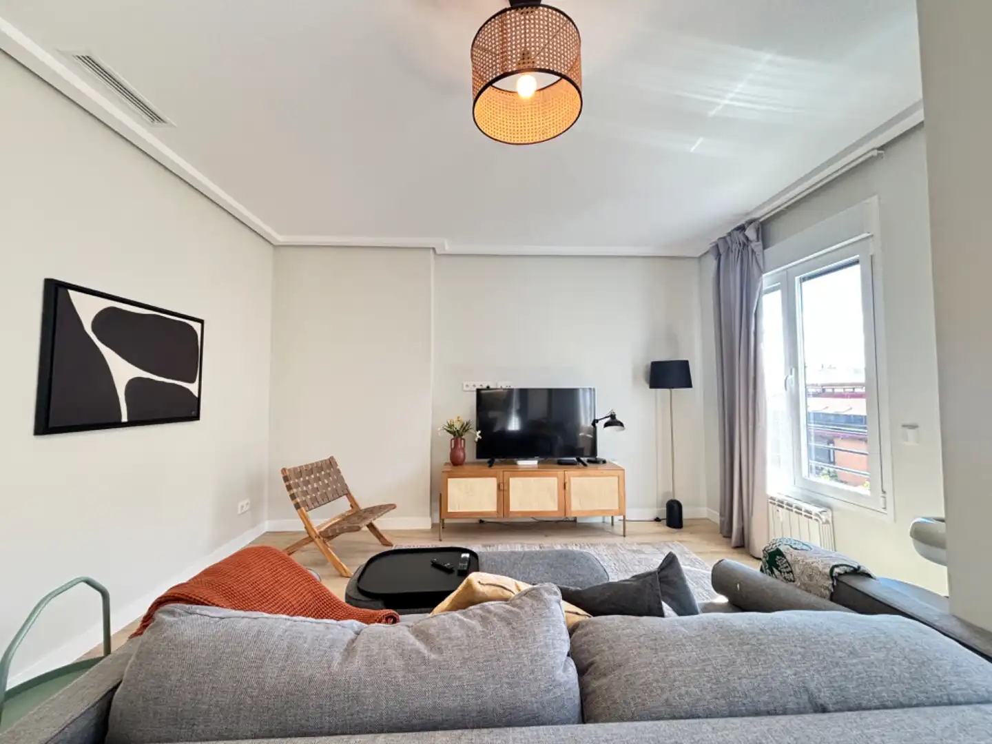 Wohnzimmer von Wohnung zur Miete in Madrid mit Klimaanlage, Heizung und Möbliert