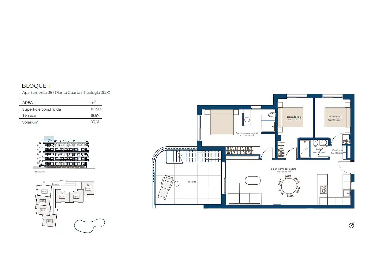 Apartament amb terrassa en venda a Campo de Murcia, imagen 12