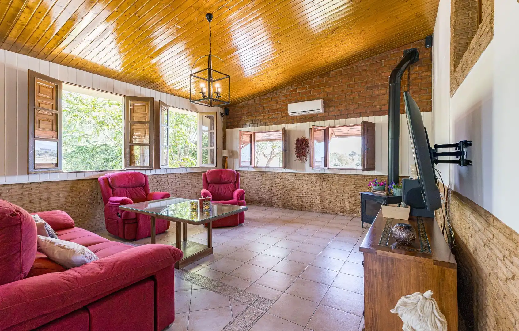 Sala d'estar de Casa o xalet en venda en Molina de Segura amb Aire condicionat, Jardí privat i Terrassa